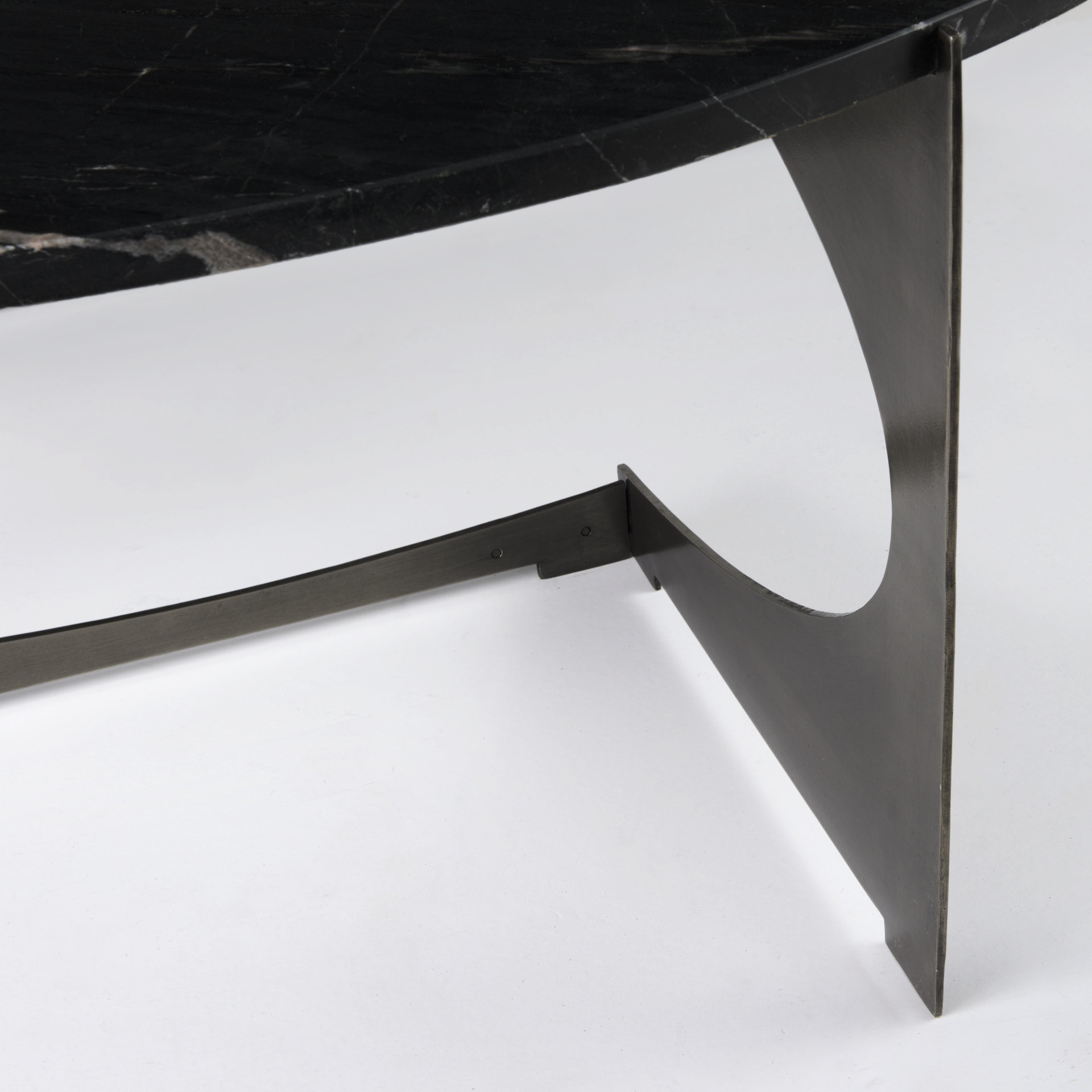 Mercana Reinhold Round Coffee Table - Black, Metal