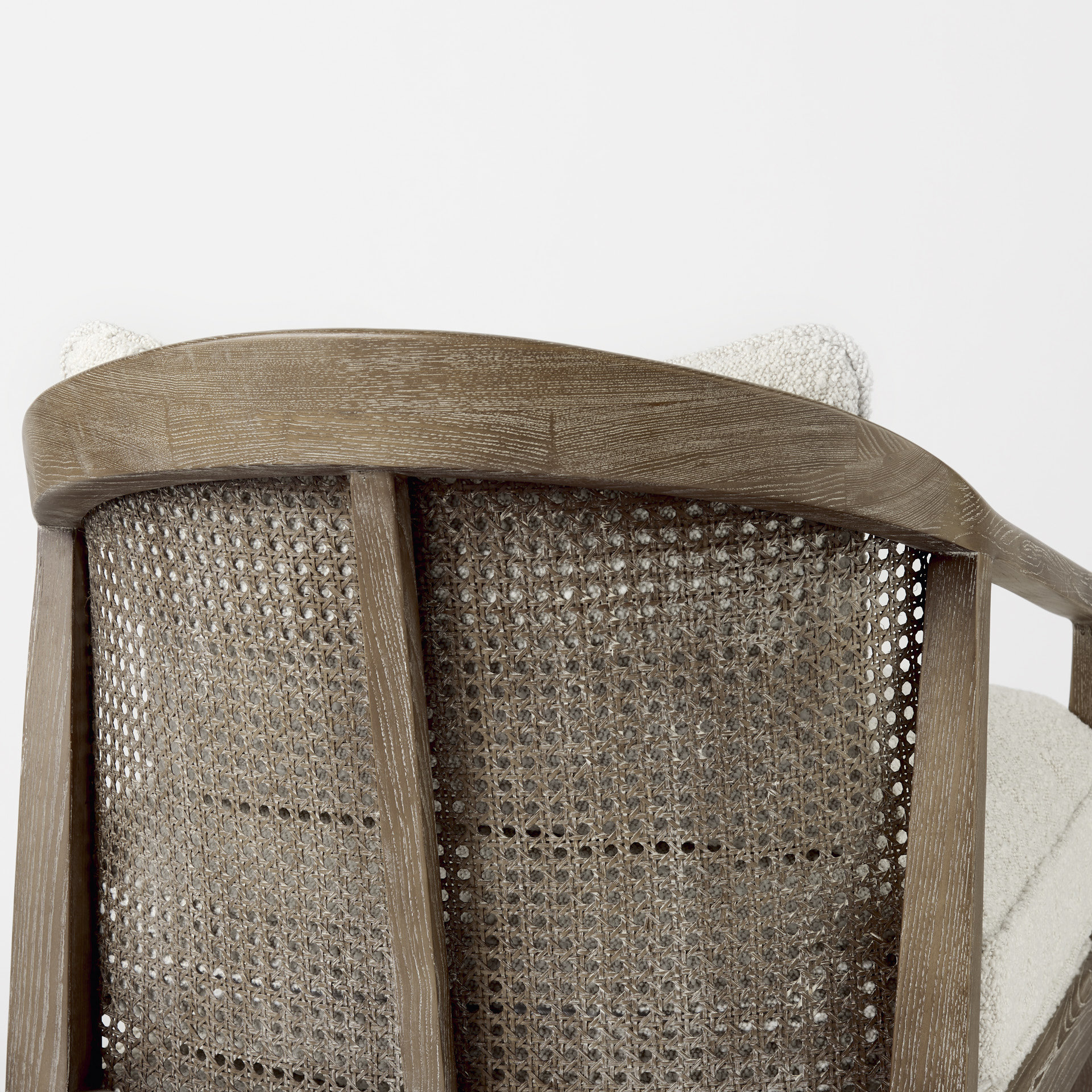 Mercana - Landon Upholstered Accent Chair in Cream, Fabric