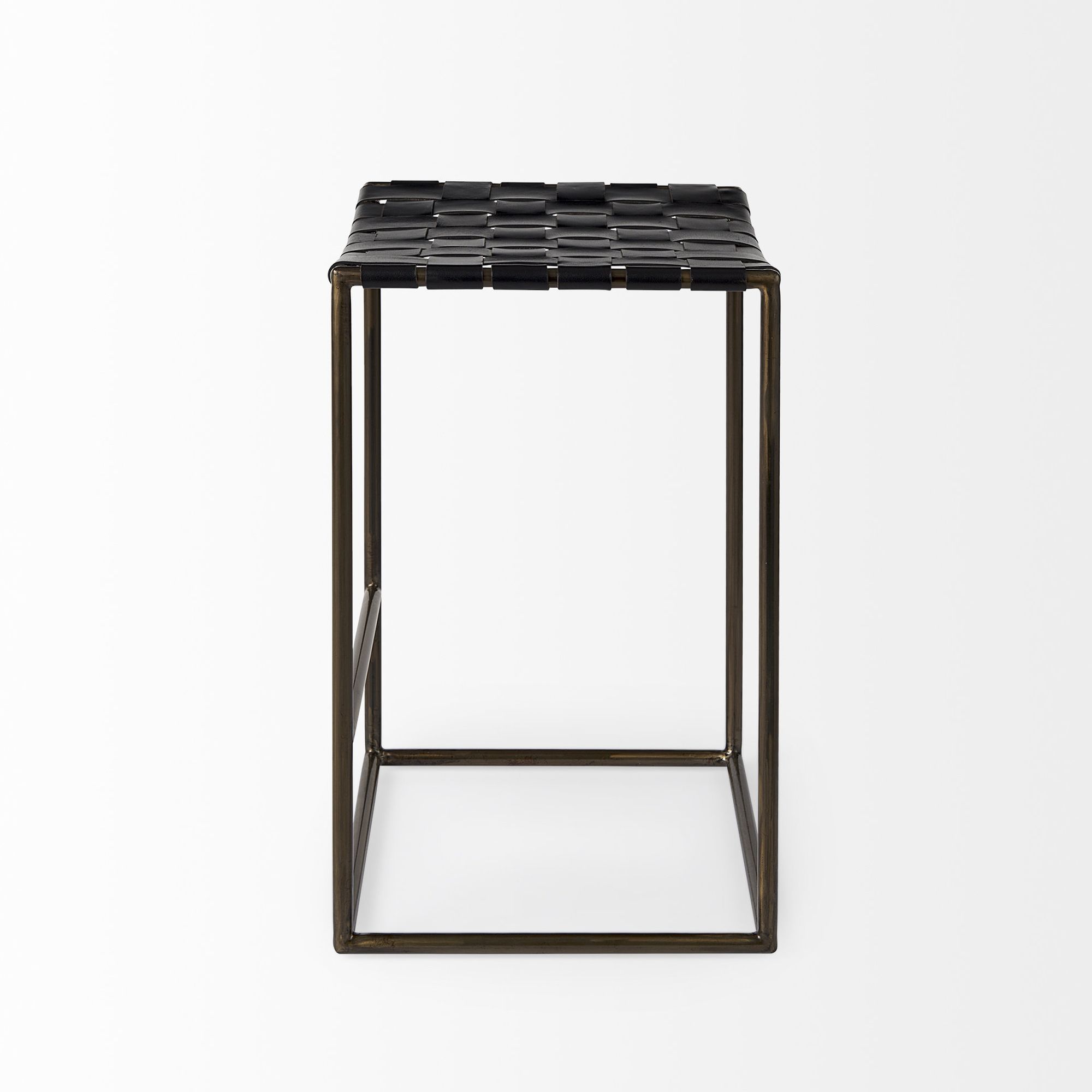 Mercana Clarissa 26" Counter Stool with Gold Frame - Black