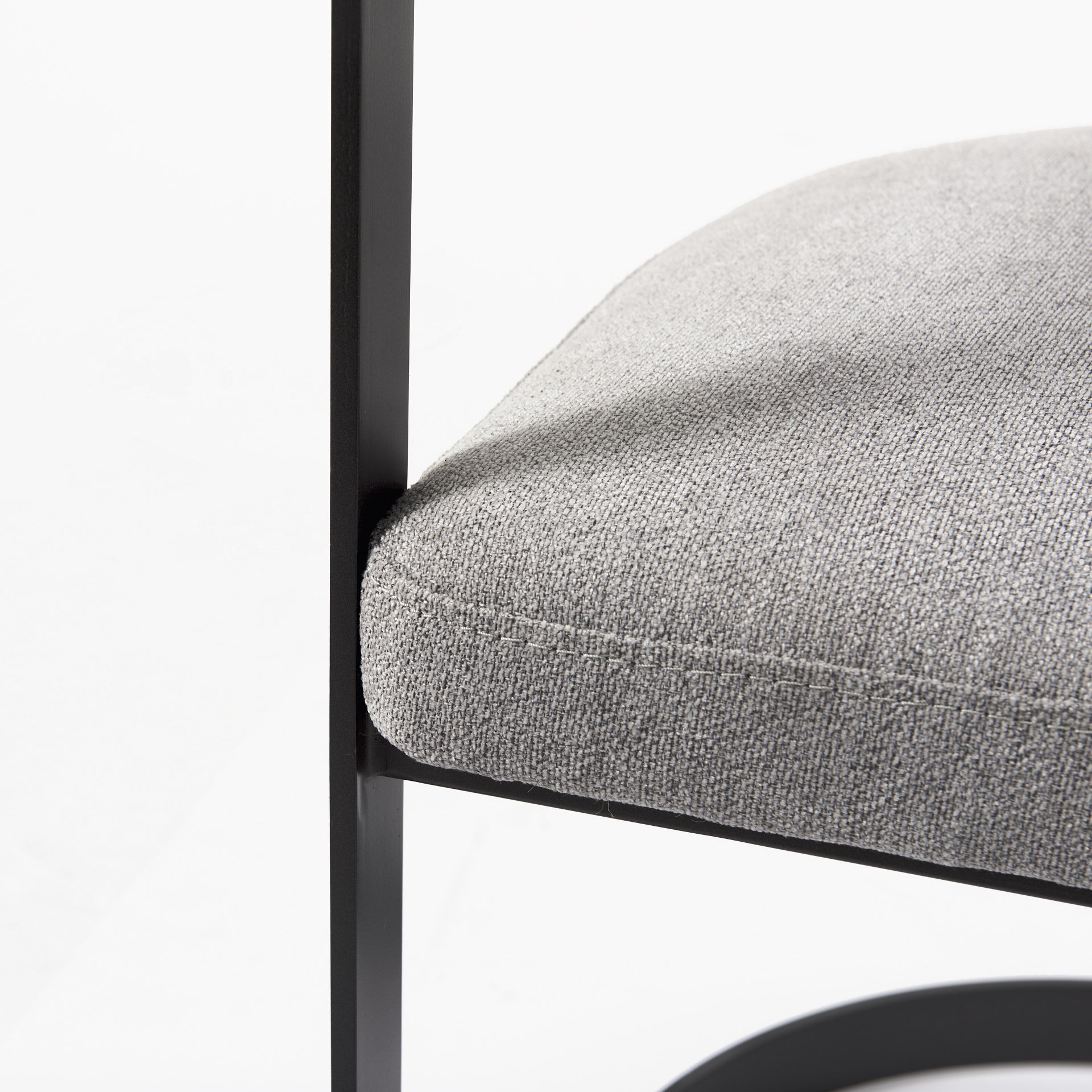 Mercana Hollyfield Upholstered Dining Chair - Gray, Metal