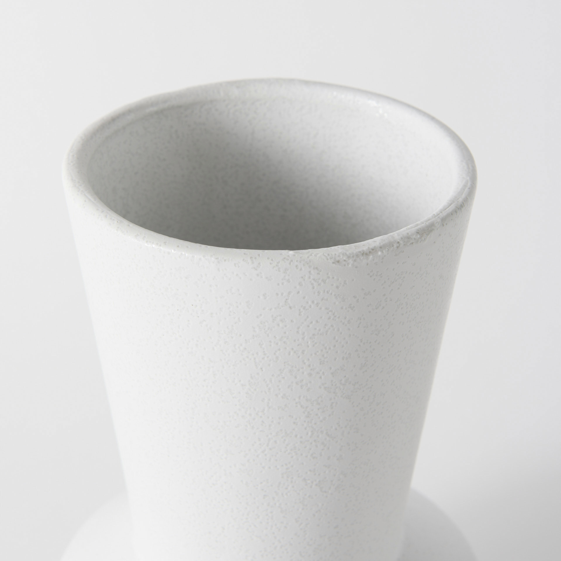 Mercana Laforge White Vase - White, H9"