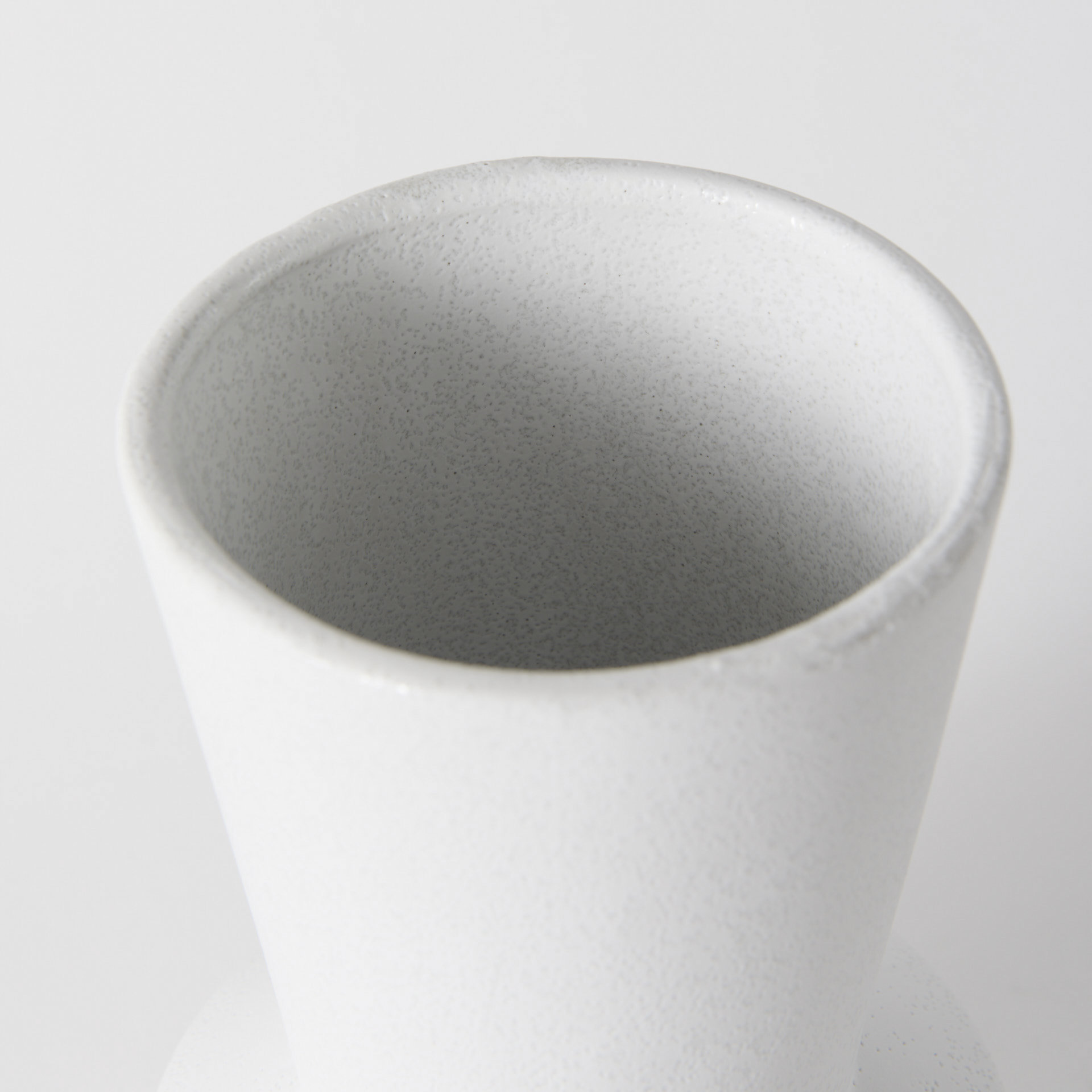 Mercana Laforge White Vase - White, H9"