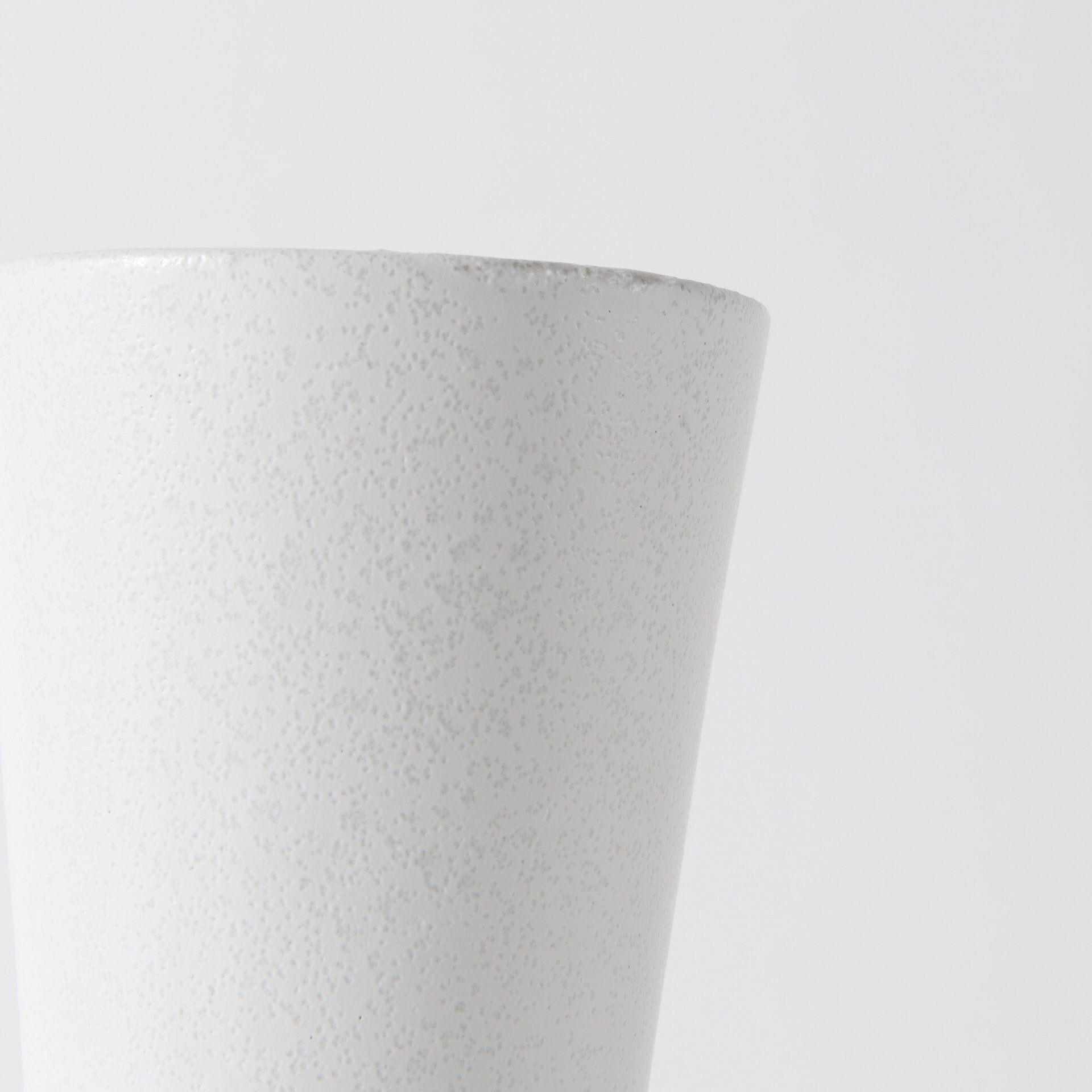 Mercana Laforge White Vase - White, H9"