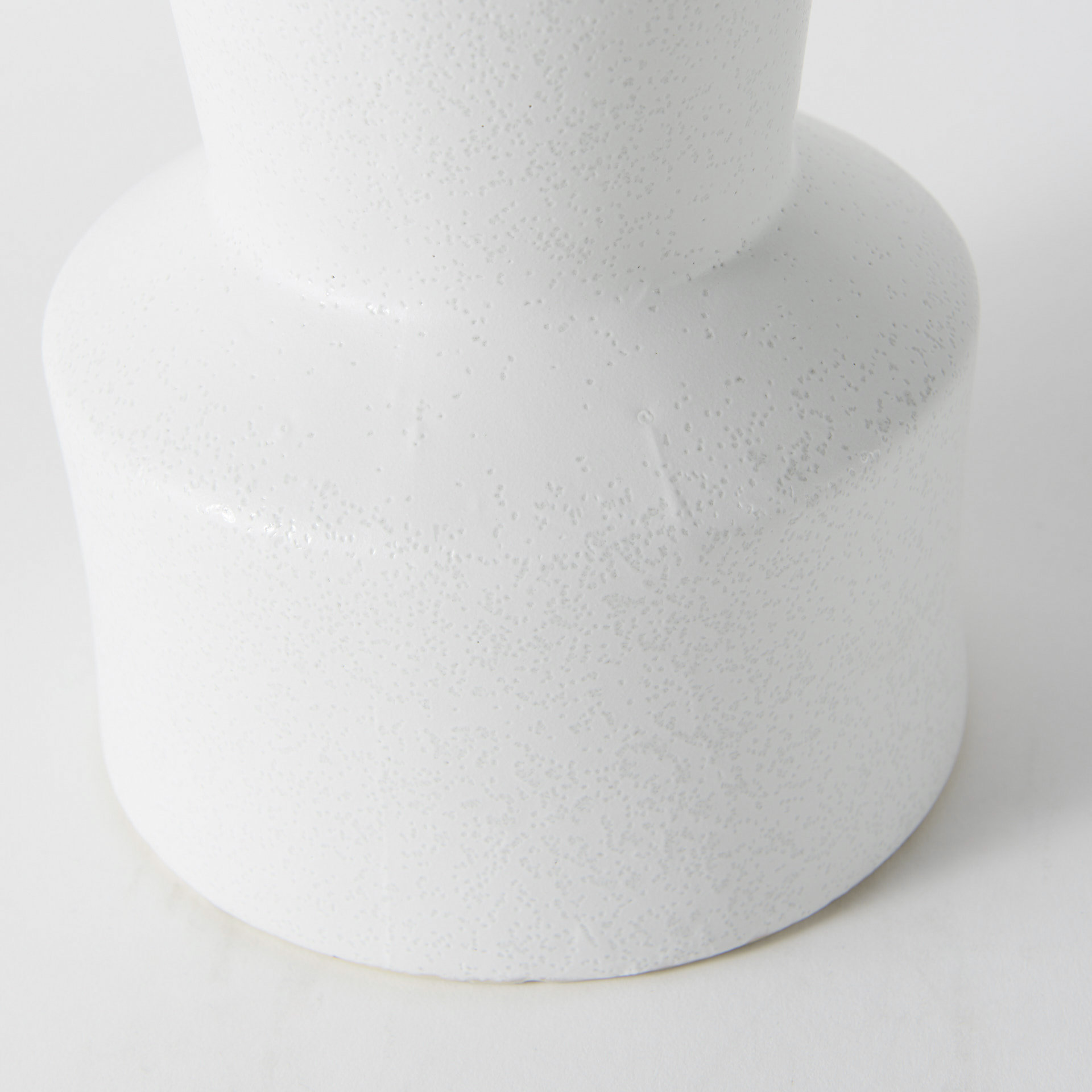 Mercana Laforge White Vase - White, H9"