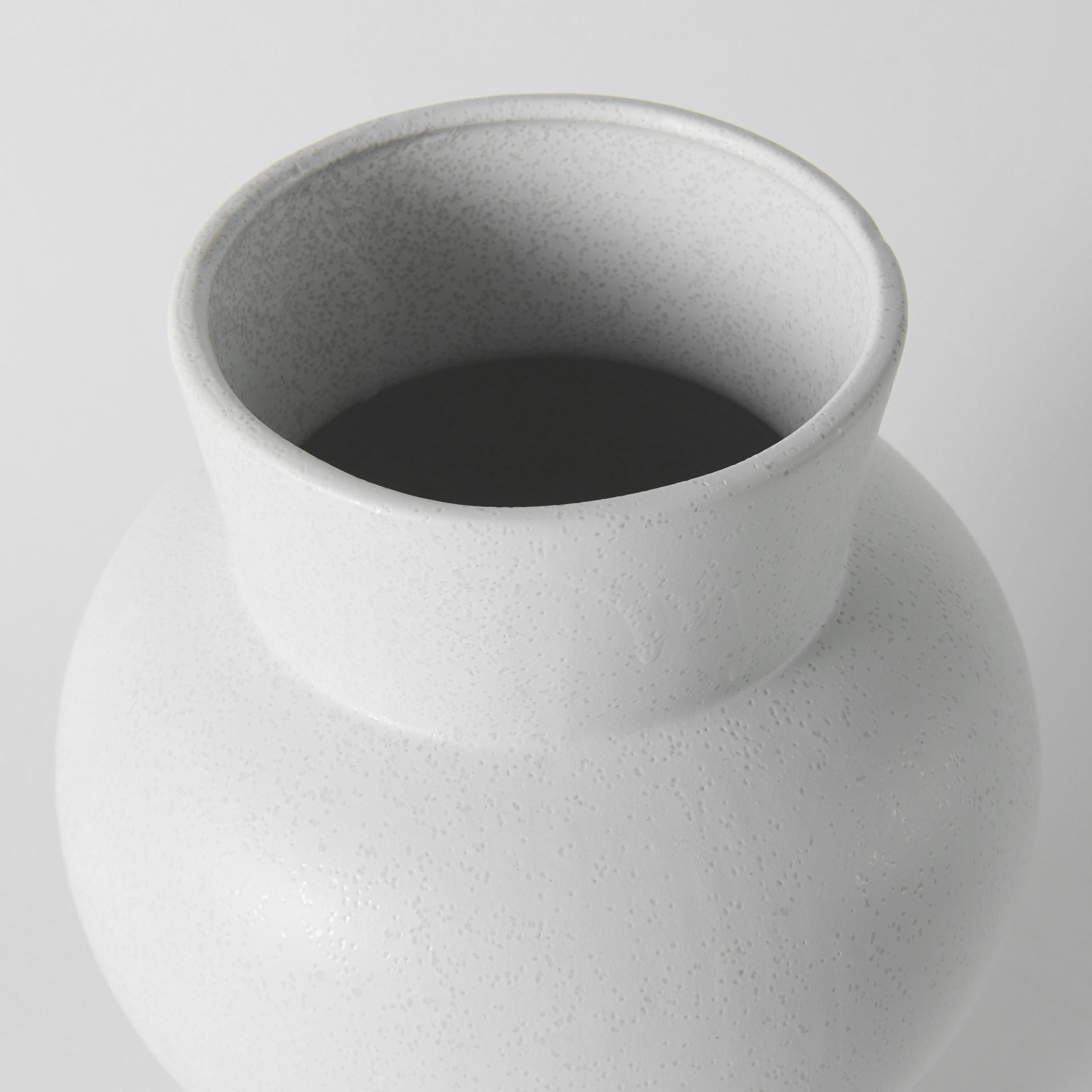 Mercana Laforge White Vase - White, H11"