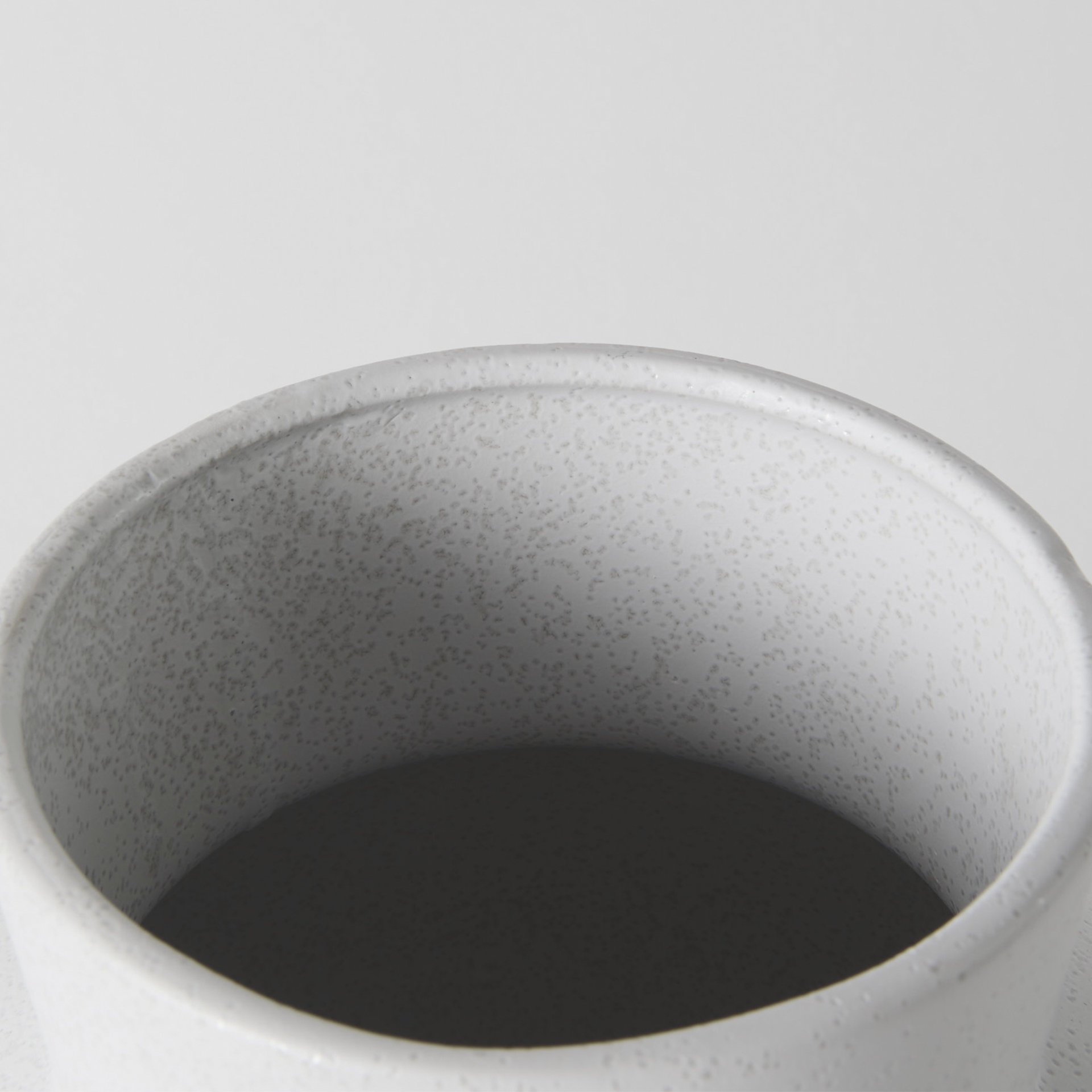 Mercana Laforge White Vase - White, H11"