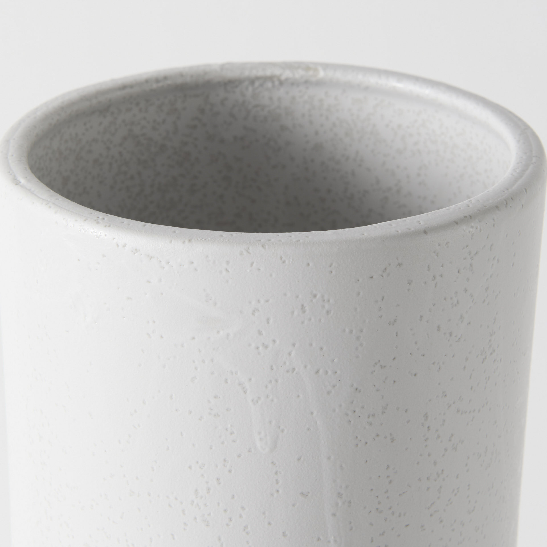 Mercana Laforge White Vase - White, H17"