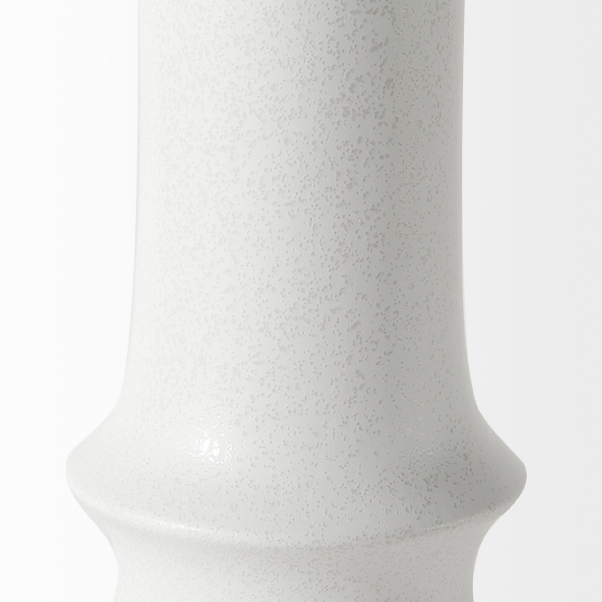 Mercana Laforge White Vase - White, H17"