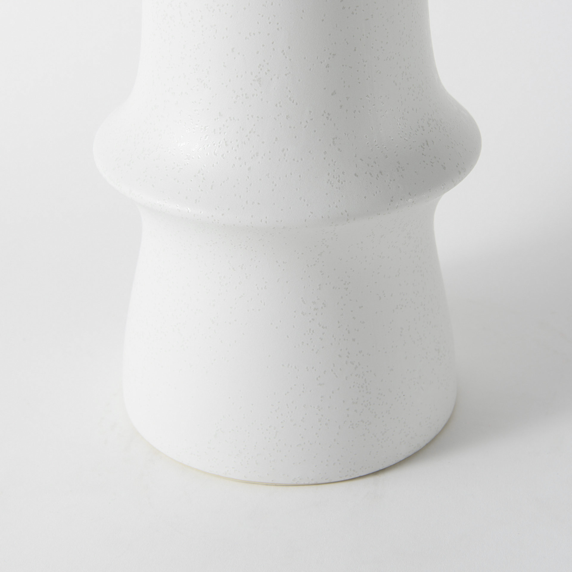 Mercana Laforge White Vase - White, H17"