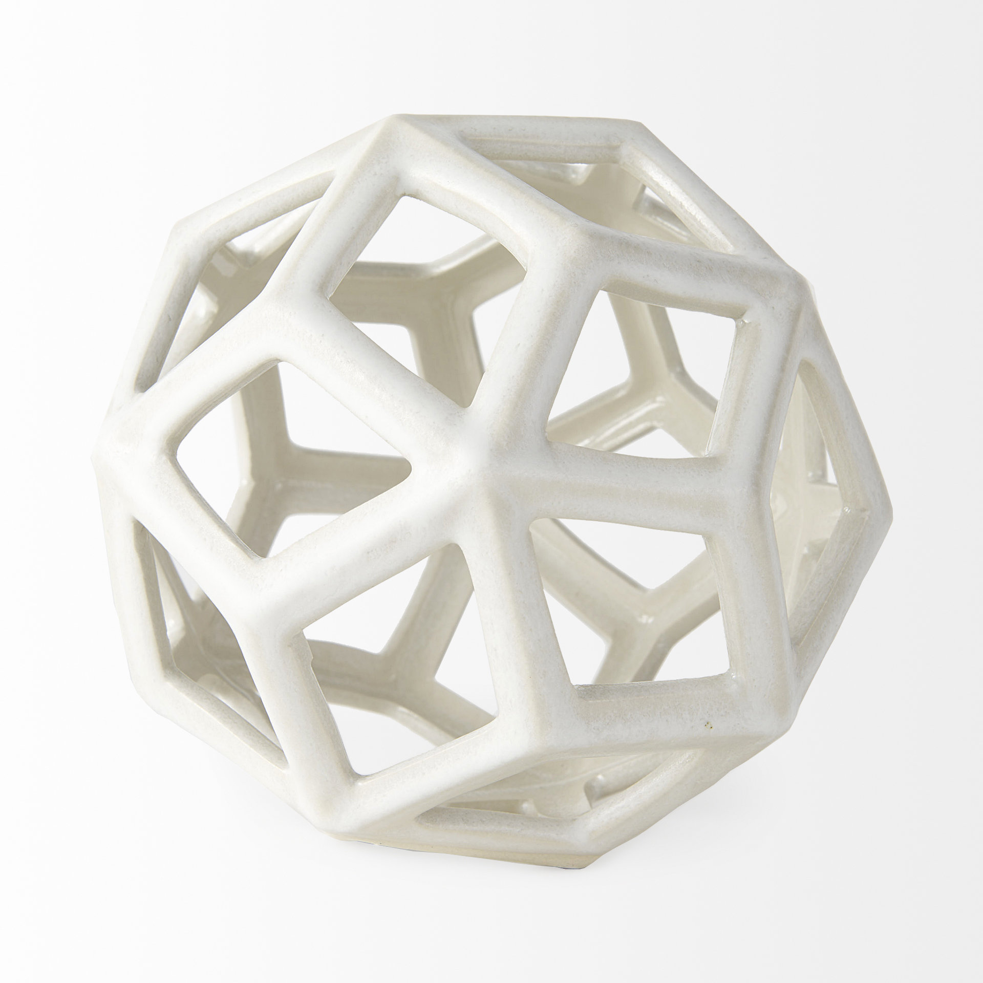Mercana Geom Object - White, Metal