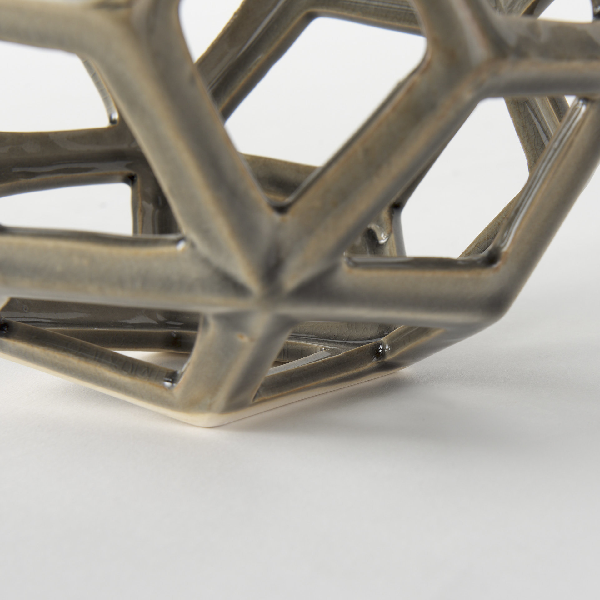Mercana Geom Object - Tan, Metal
