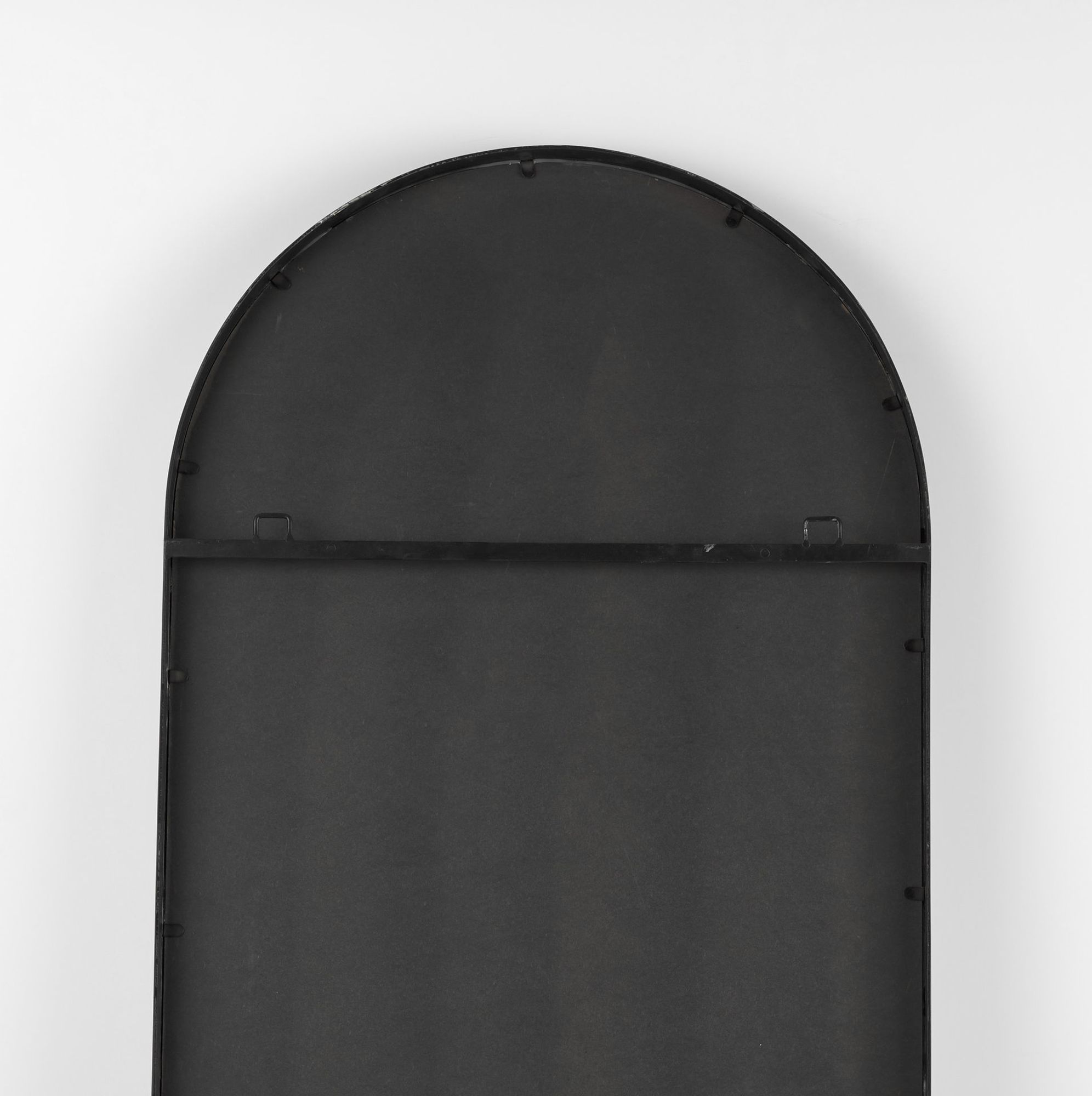 Mercana Sadie Metal Rounded Arch Floor Mirror - Black, Type 1