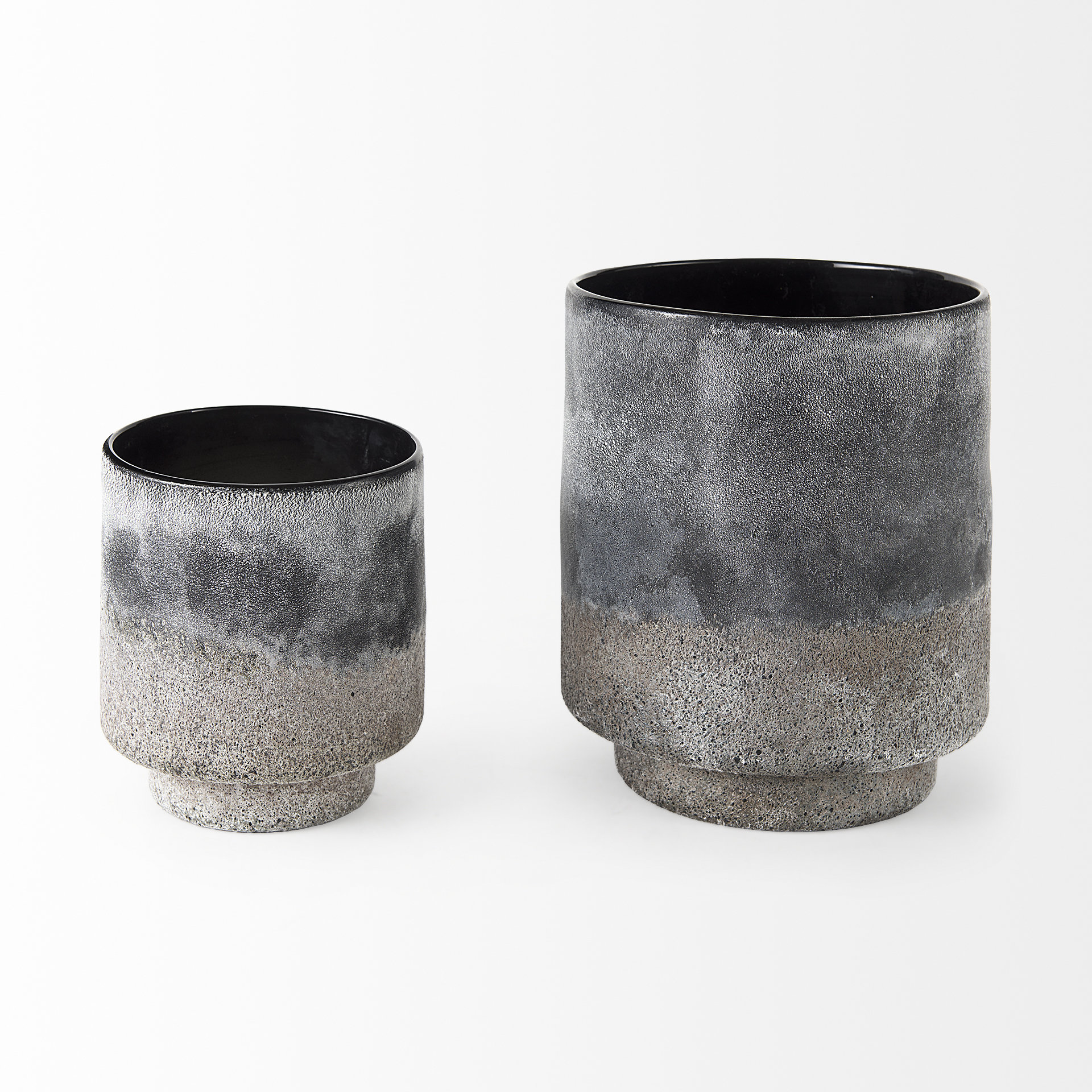 Mercana Squally Vase - Black/Brown, H6"