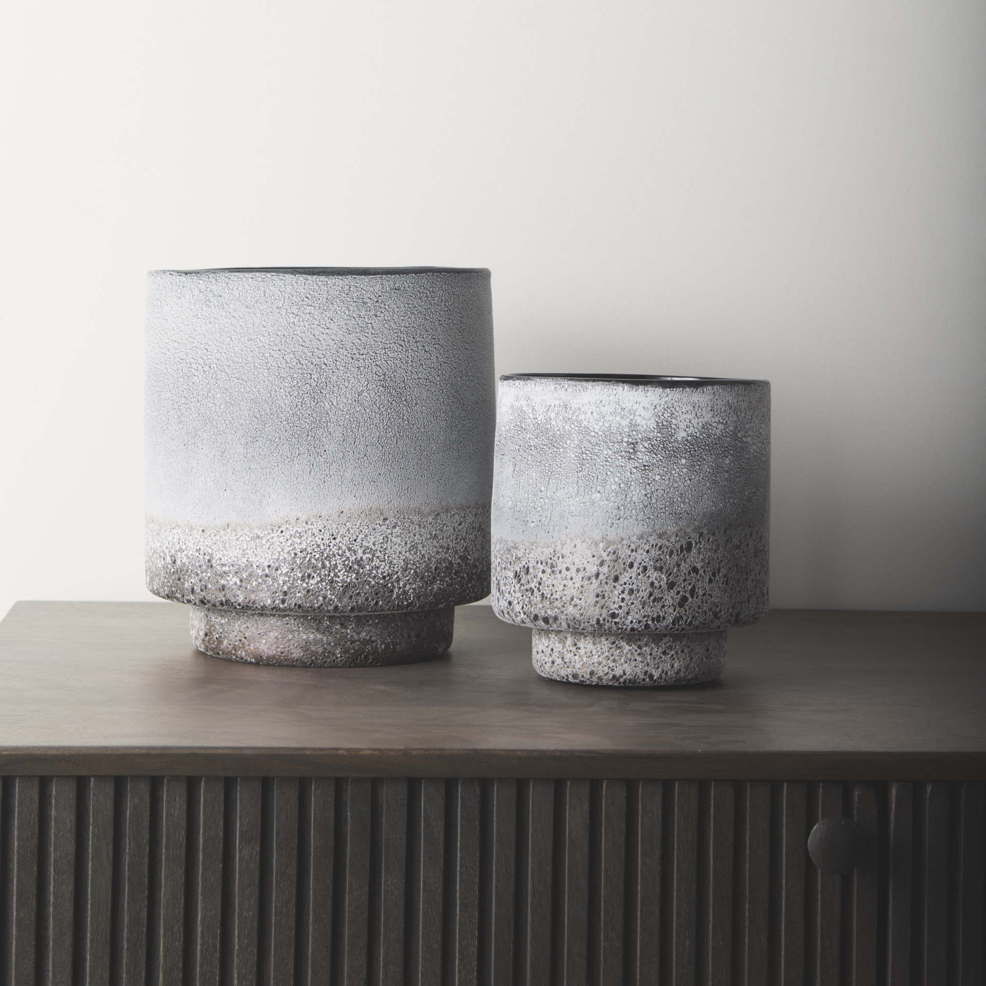 Mercana Squally Vase - Black/Brown, H6"