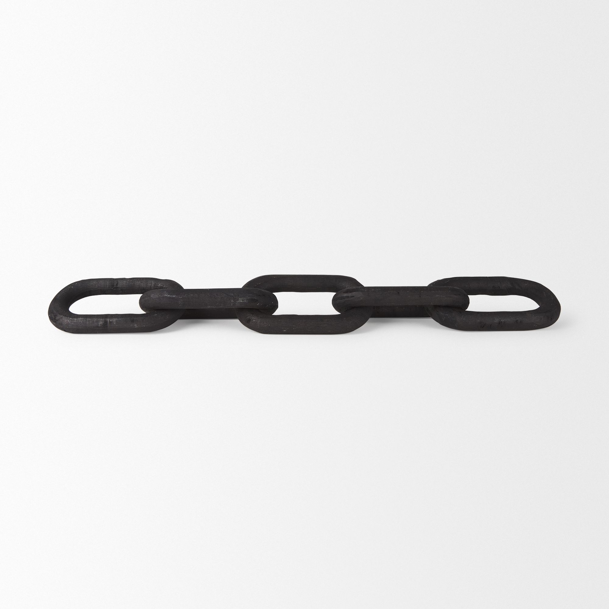 Mercana Alix Wood Link Chain Decorative Object - Black