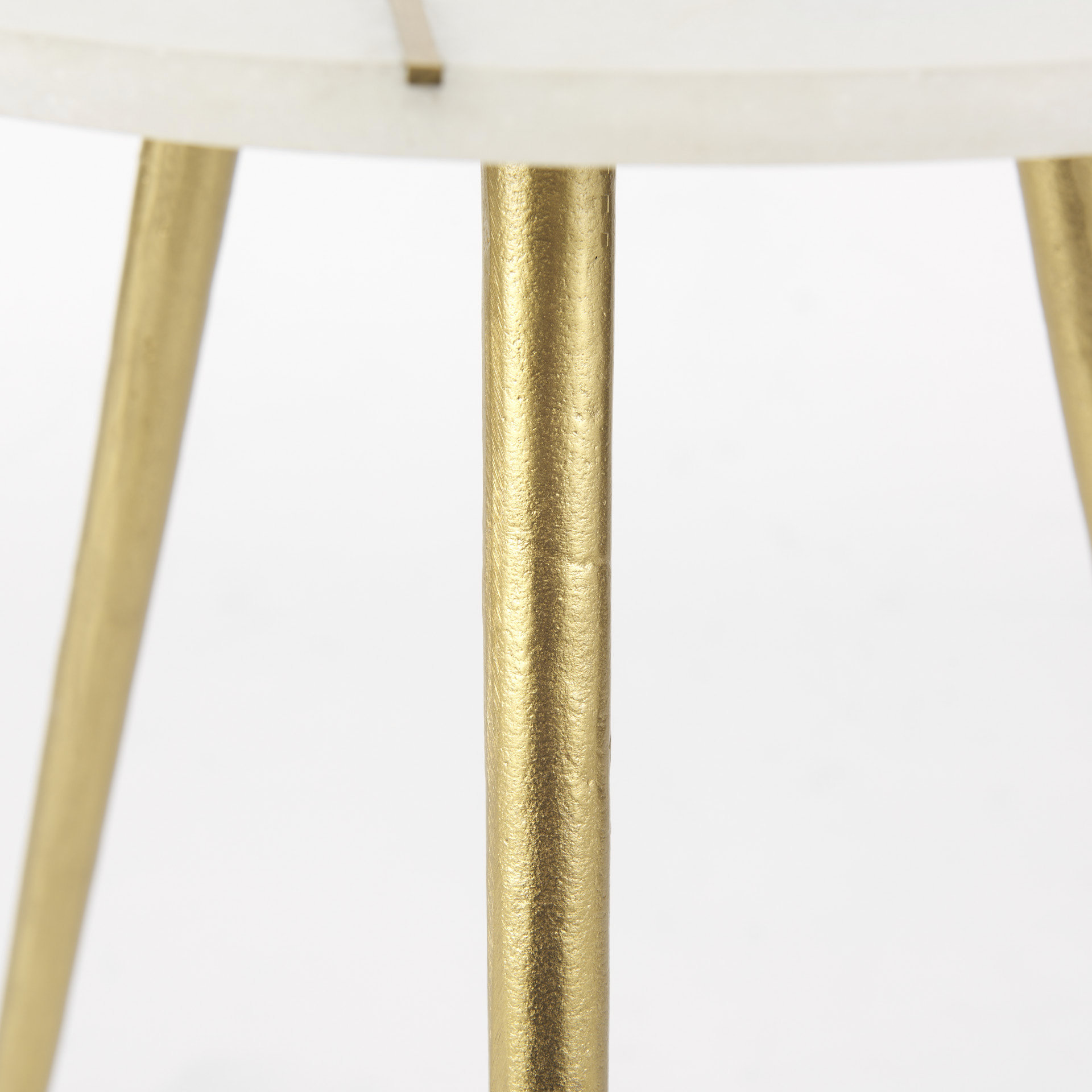 Mercana Vivienne Accent Table Series - White/Gold, H23"