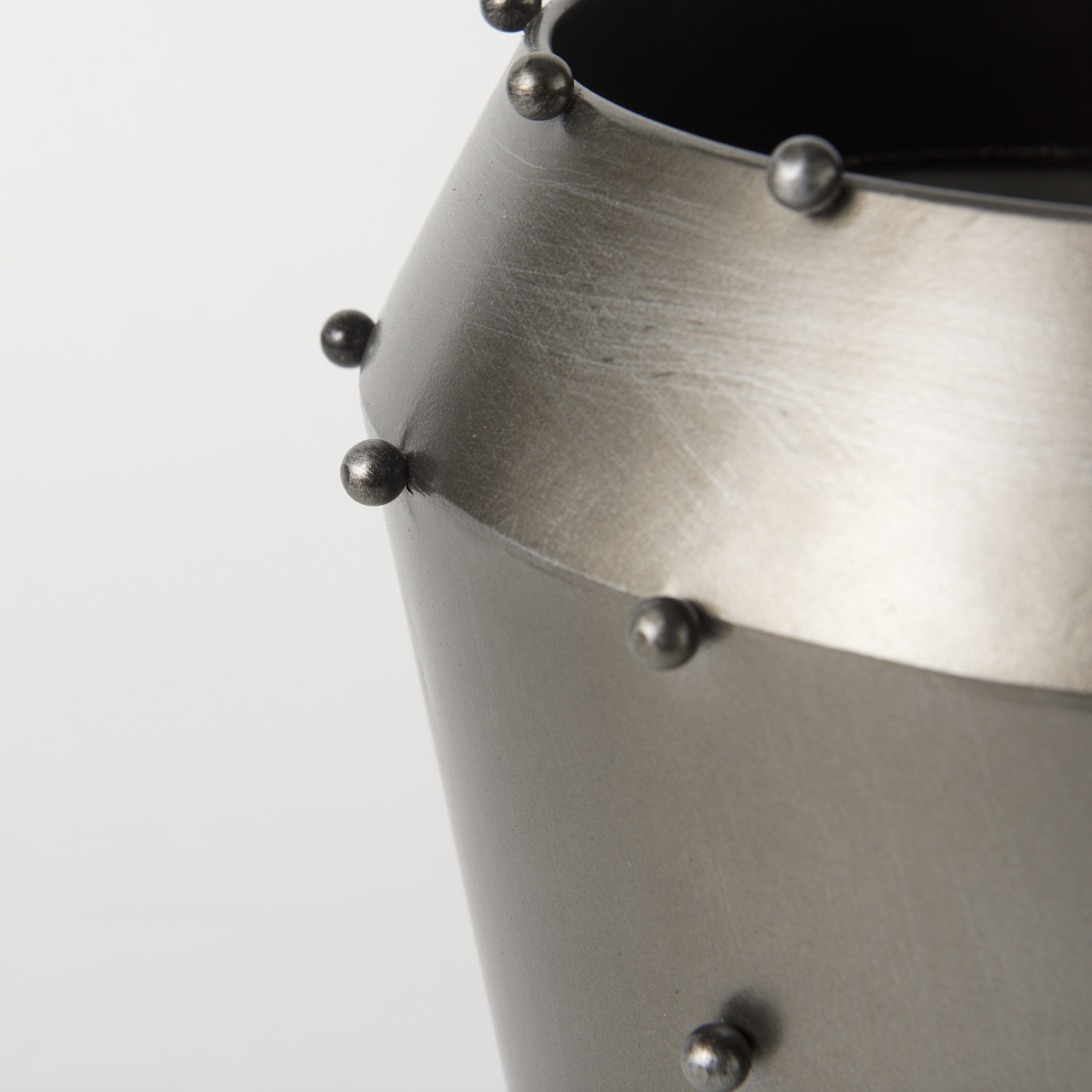 Mercana Elio 12" Vase - Gunmetal Gray, Metal
