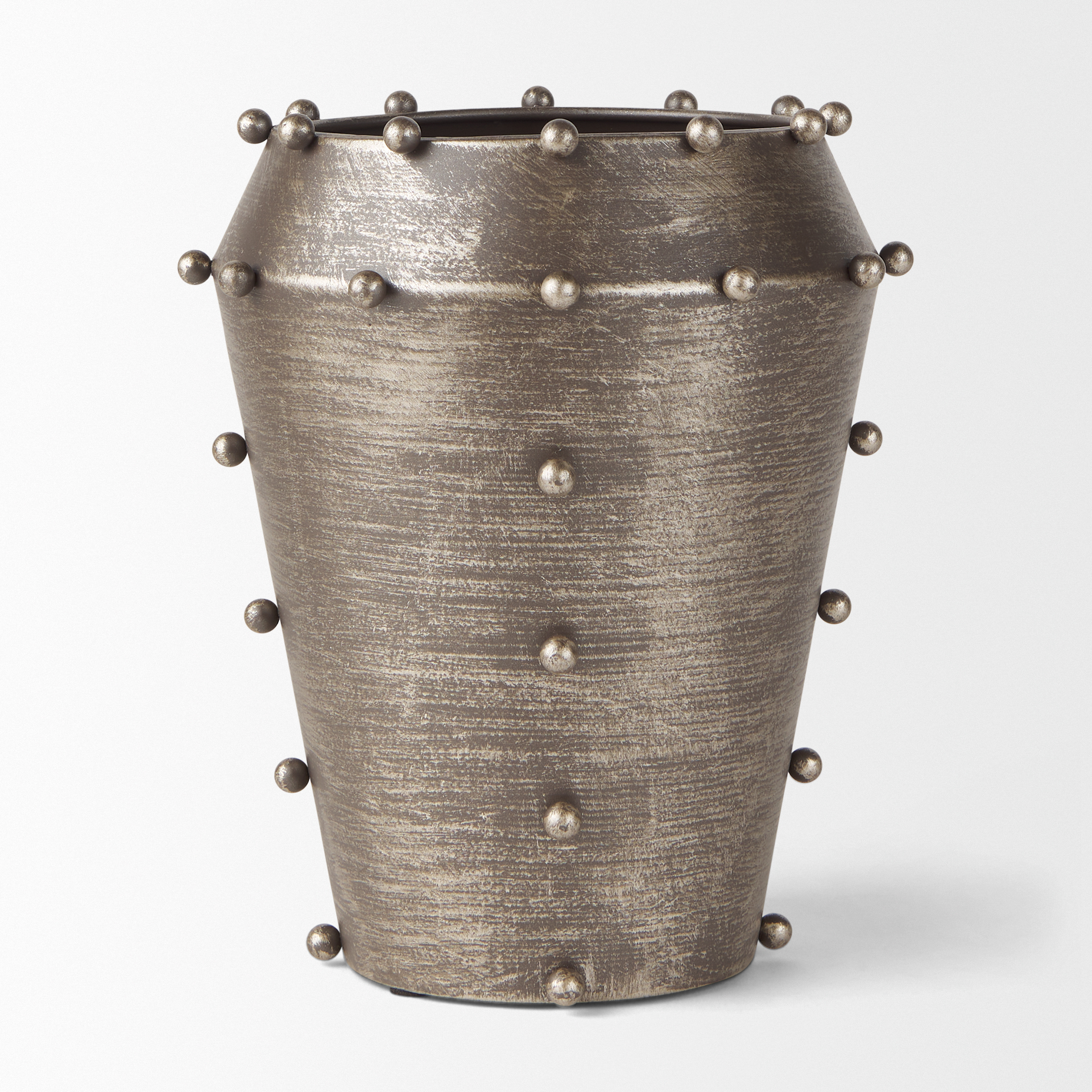 Mercana Elio 9" Vase - Antique Champagne, Metal