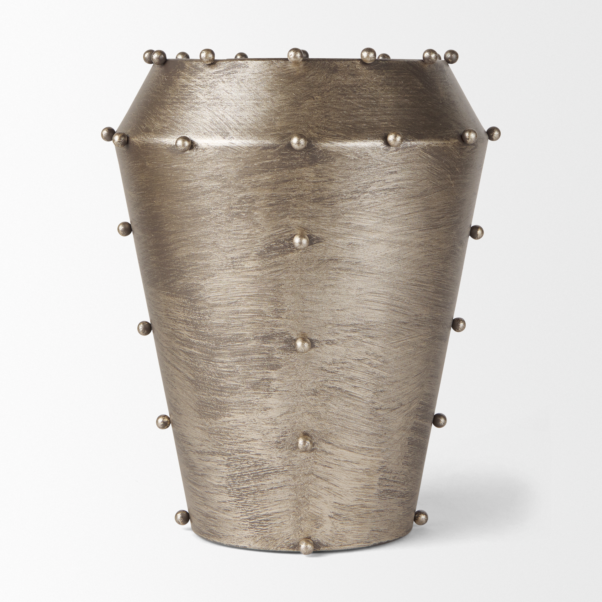 Mercana Elio 12" Vase - Antique Champagne, Metal