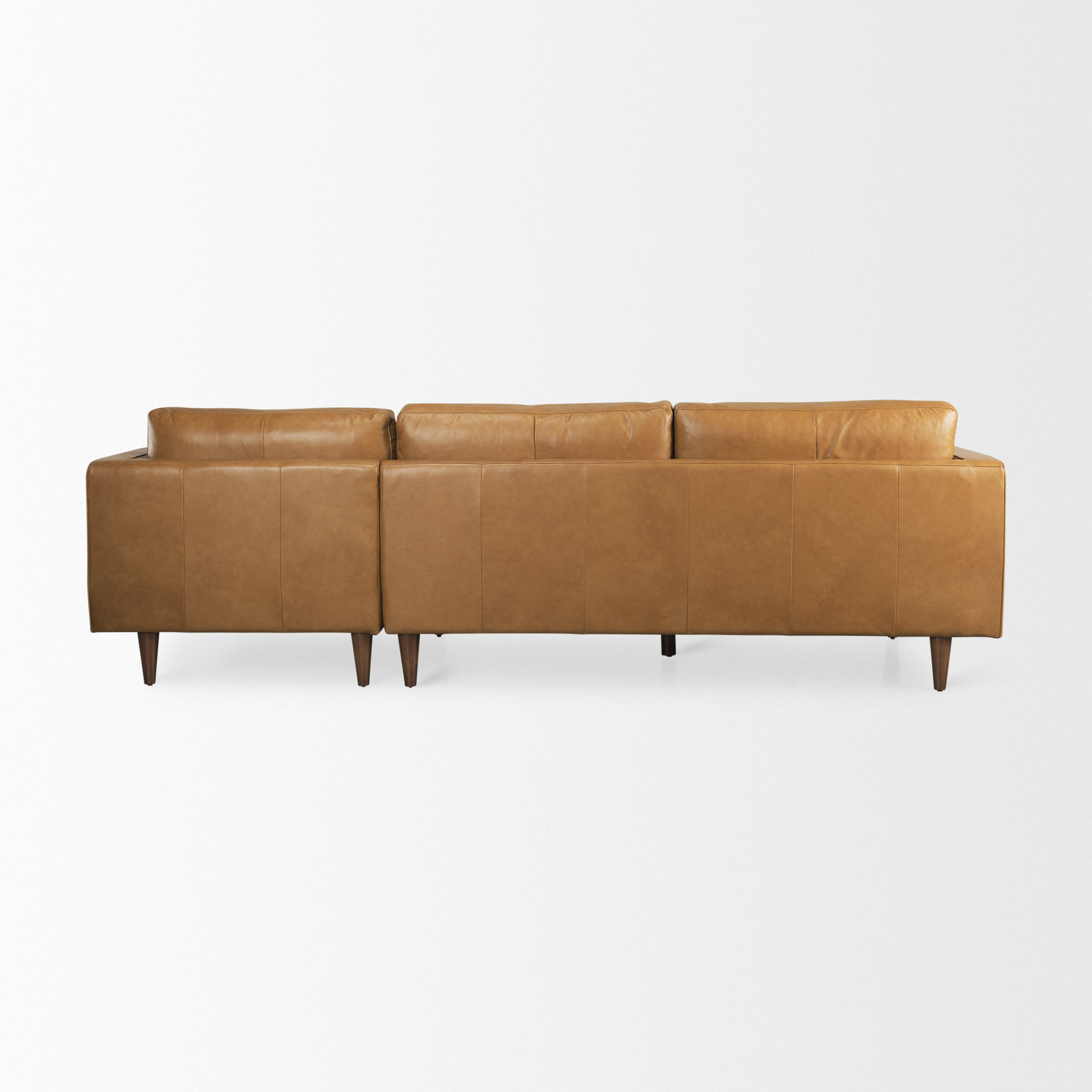 Mercana Svend Right Chaise Sectional  - Tan, Leather