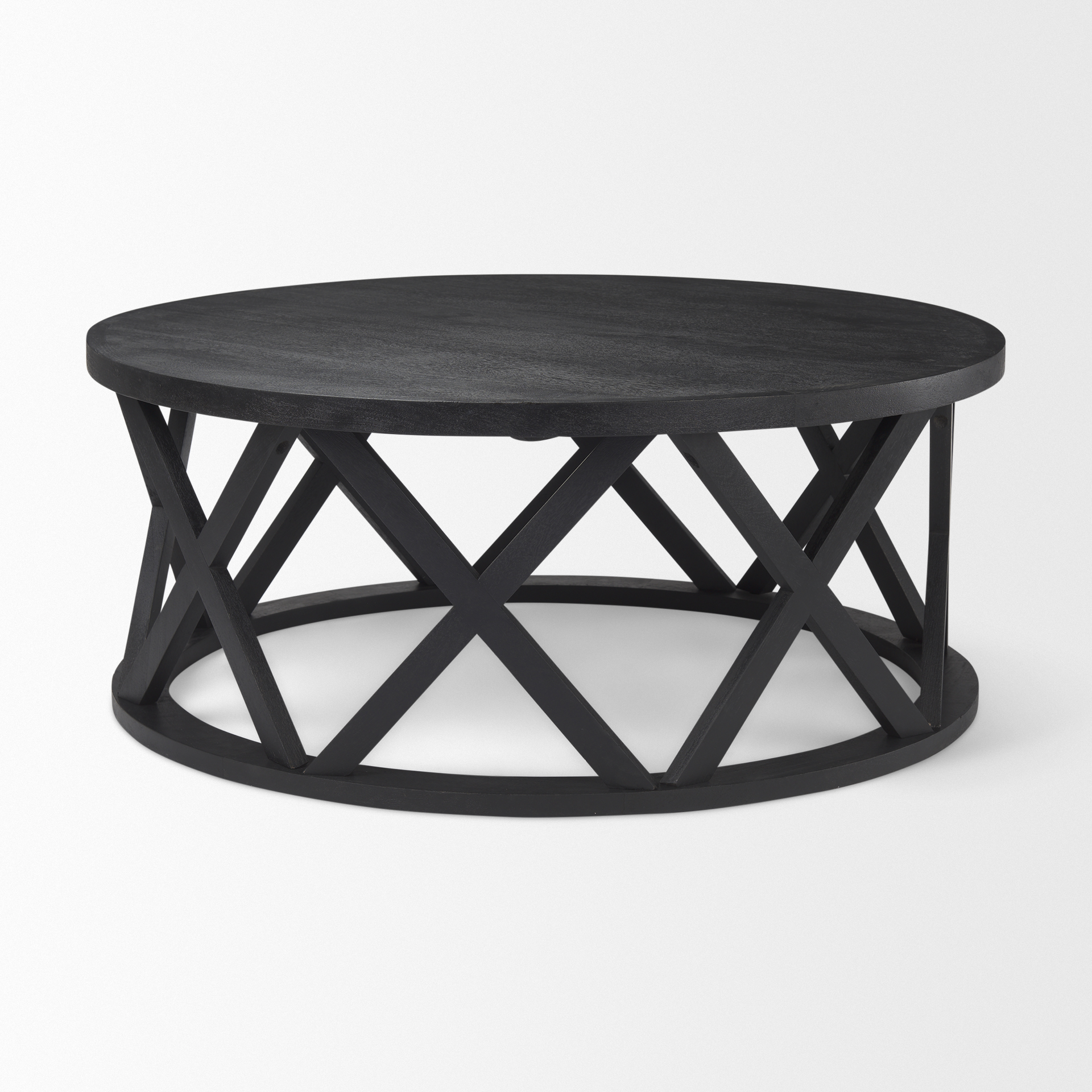 Mercana Forsey Round Coffee Table - Black, Wood