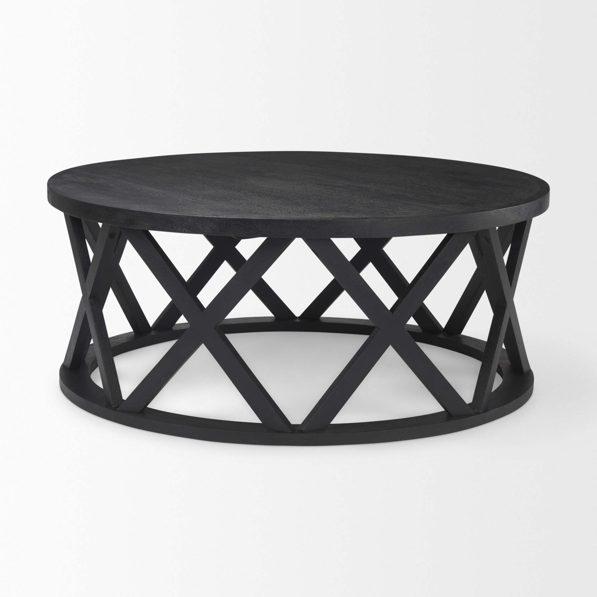 Mercana Forsey Round Coffee Table - Black, Wood