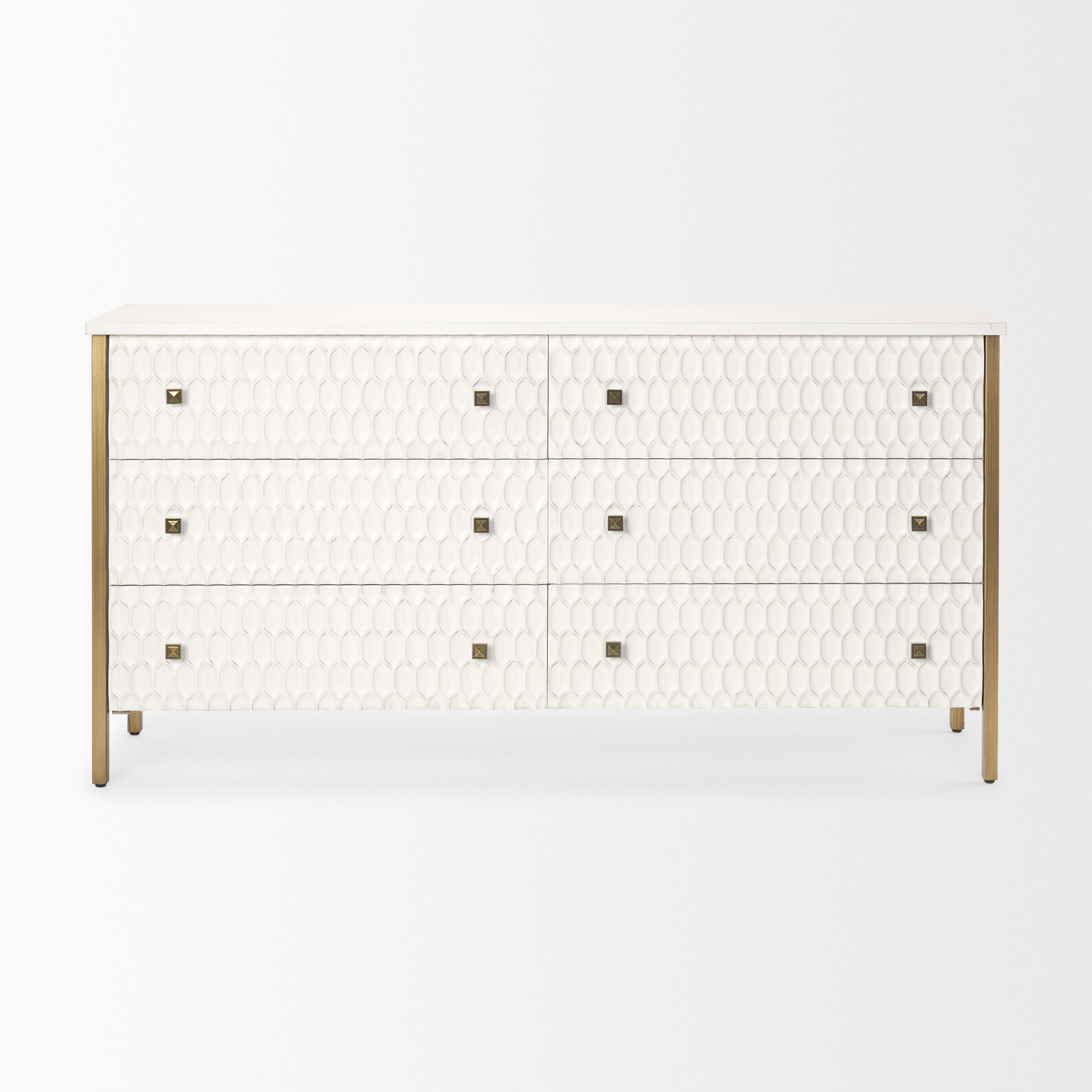 Mercana Savannah Sideboard - White/Gold, Manufactured Wood