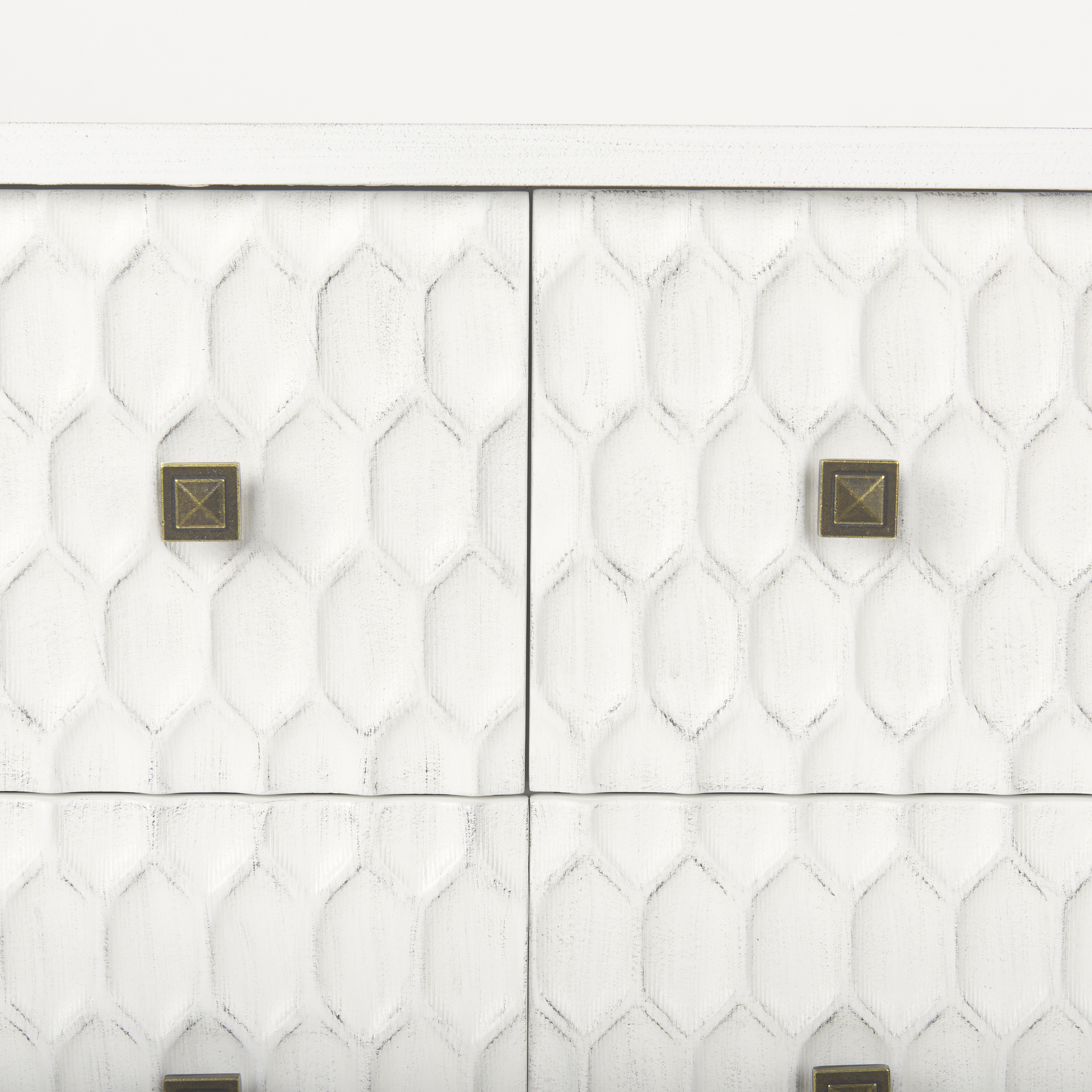 Mercana Savannah Sideboard - White/Gold, Manufactured Wood
