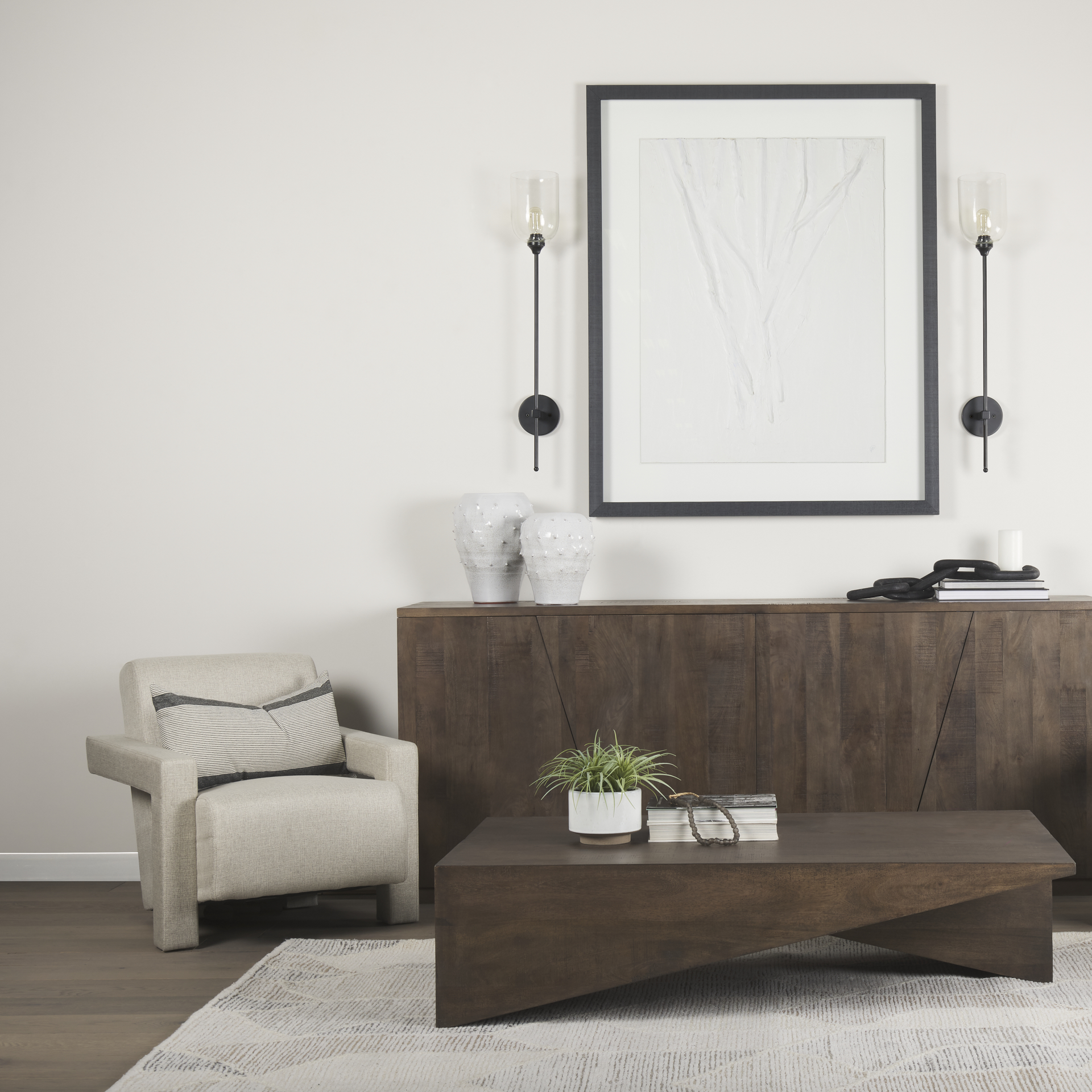 Mercana - West Coffee Table in Brown, Solid Wood