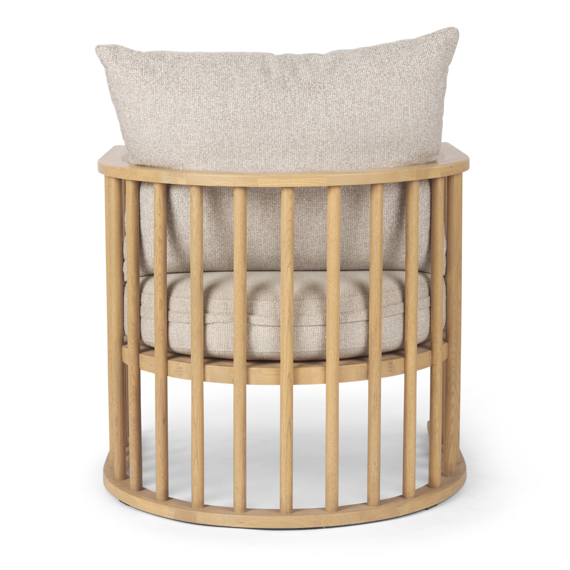 Mercana - Kopari Upholstered Accent Chair in Beige, Solid Wood