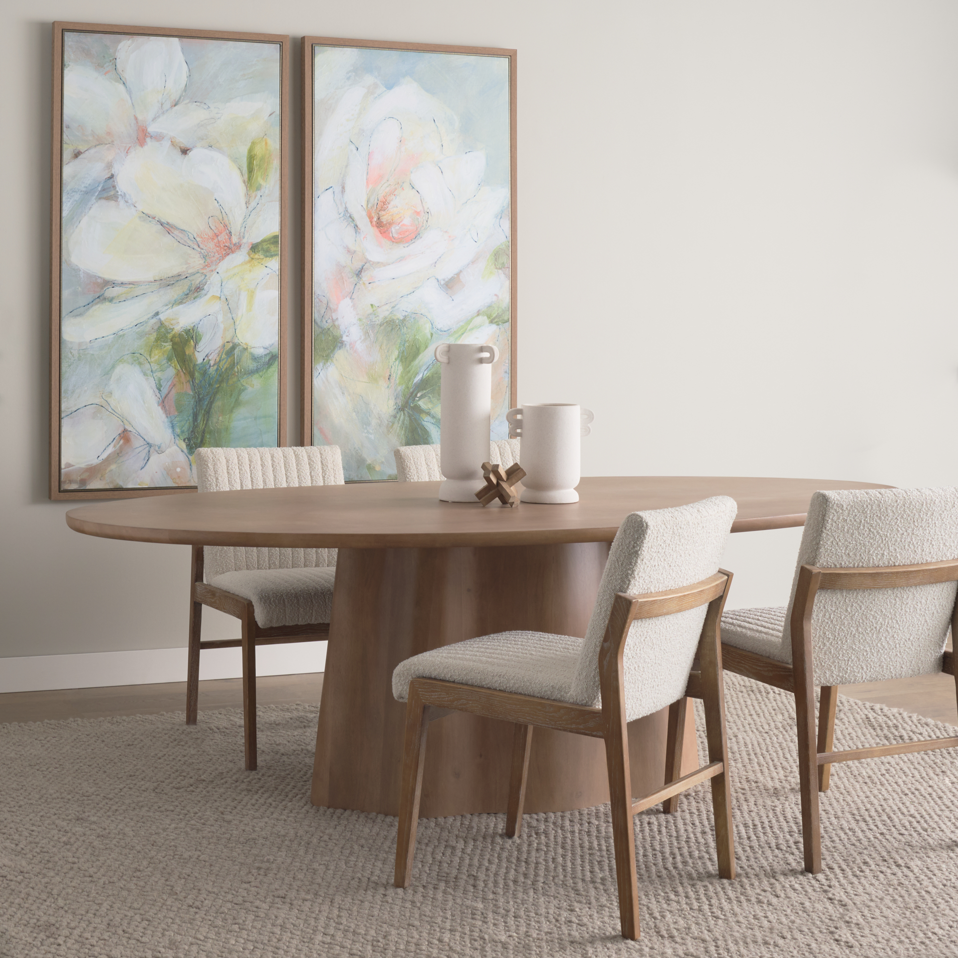 Mercana Tahoe Dining Chair - Brown/White, Wood
