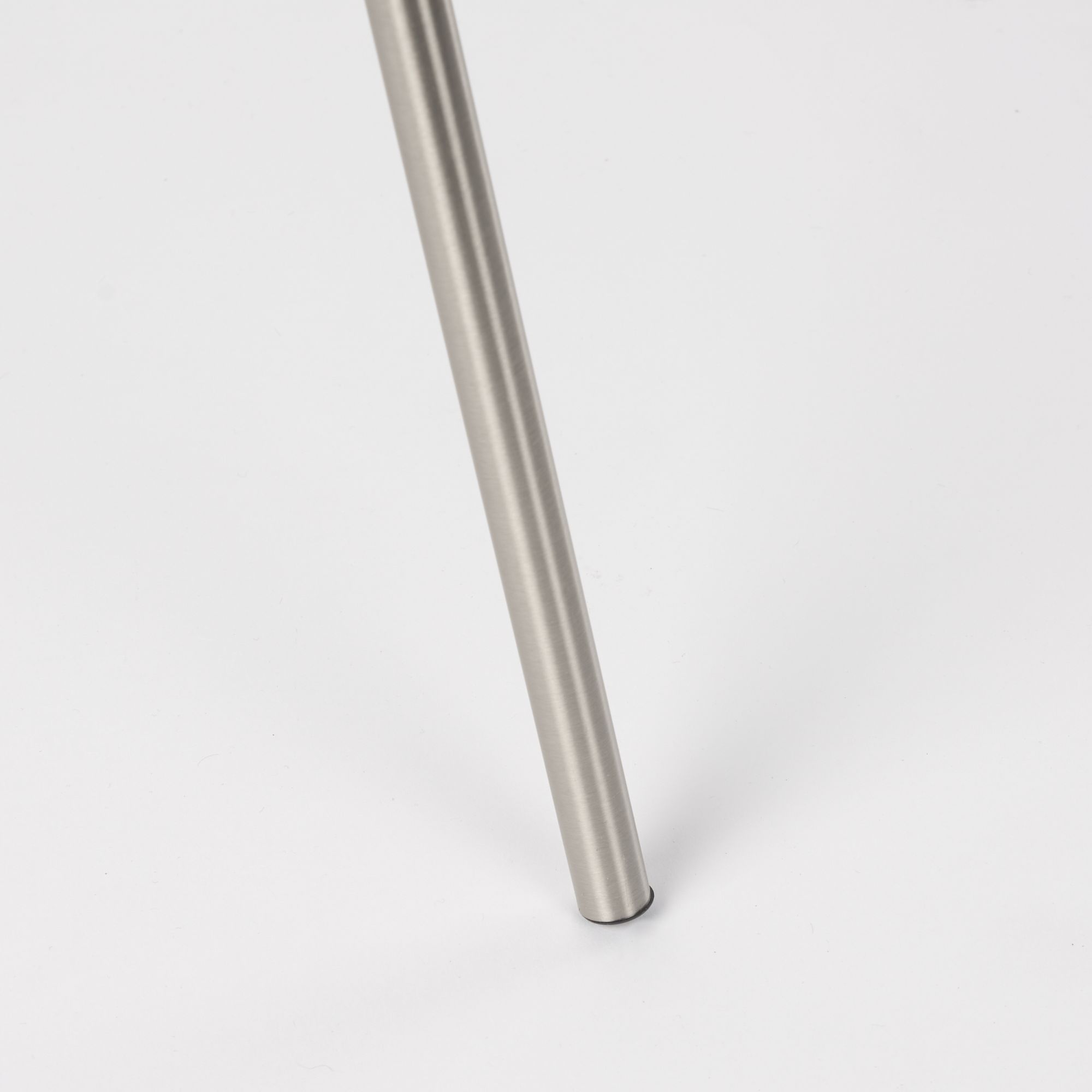 Mercana Ambrose Floor Lamp with Beige Fabric Shade - Silver