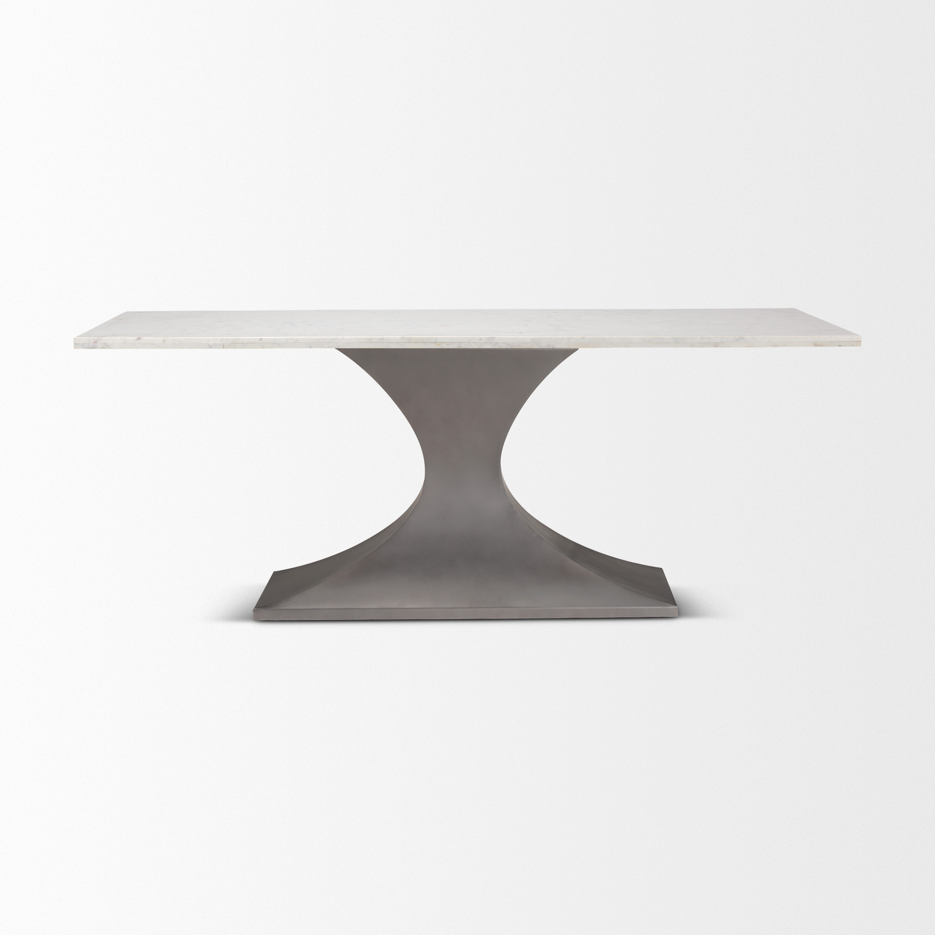 Mercana Maxton Dining Table - White, Metal