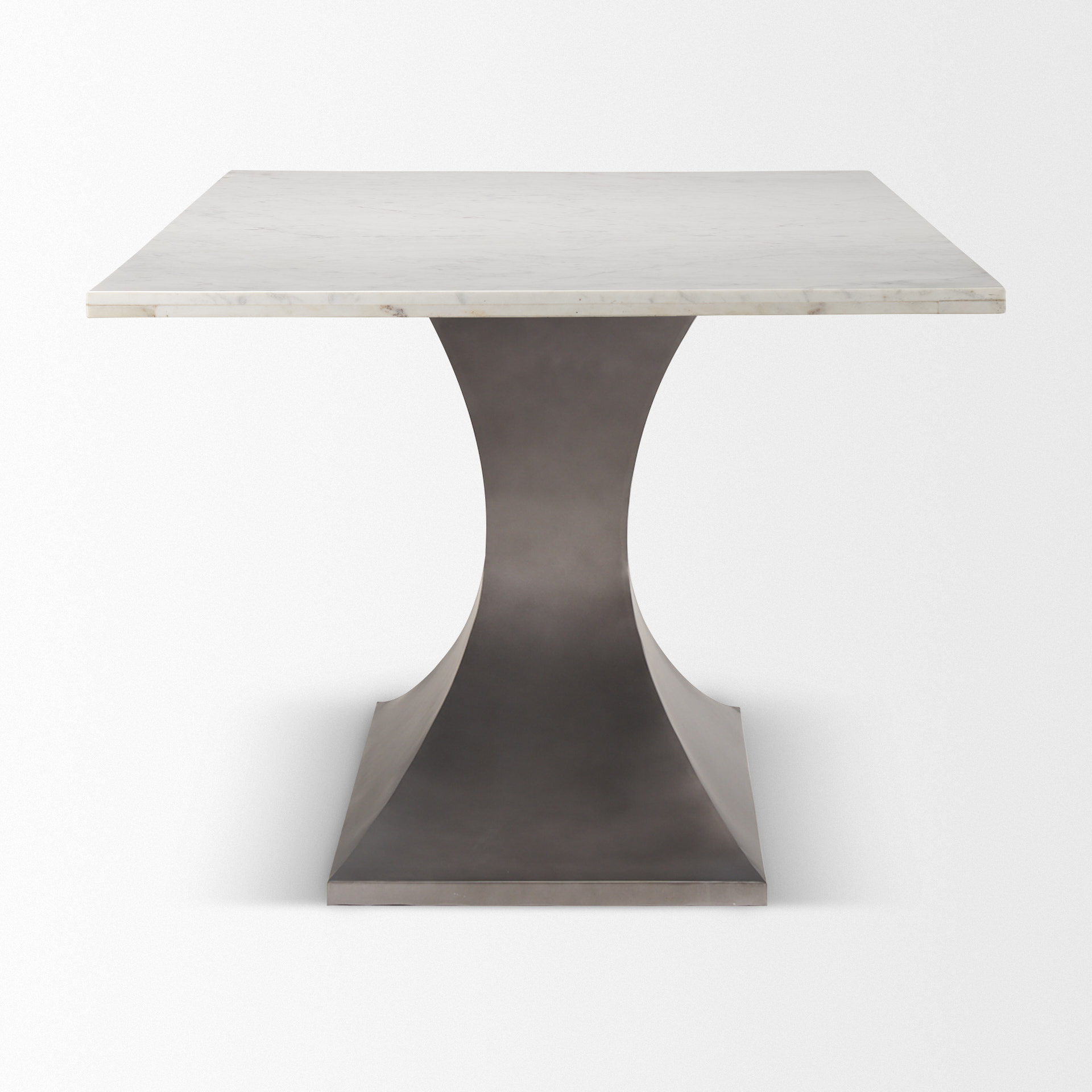 Mercana Maxton Dining Table - White, Metal