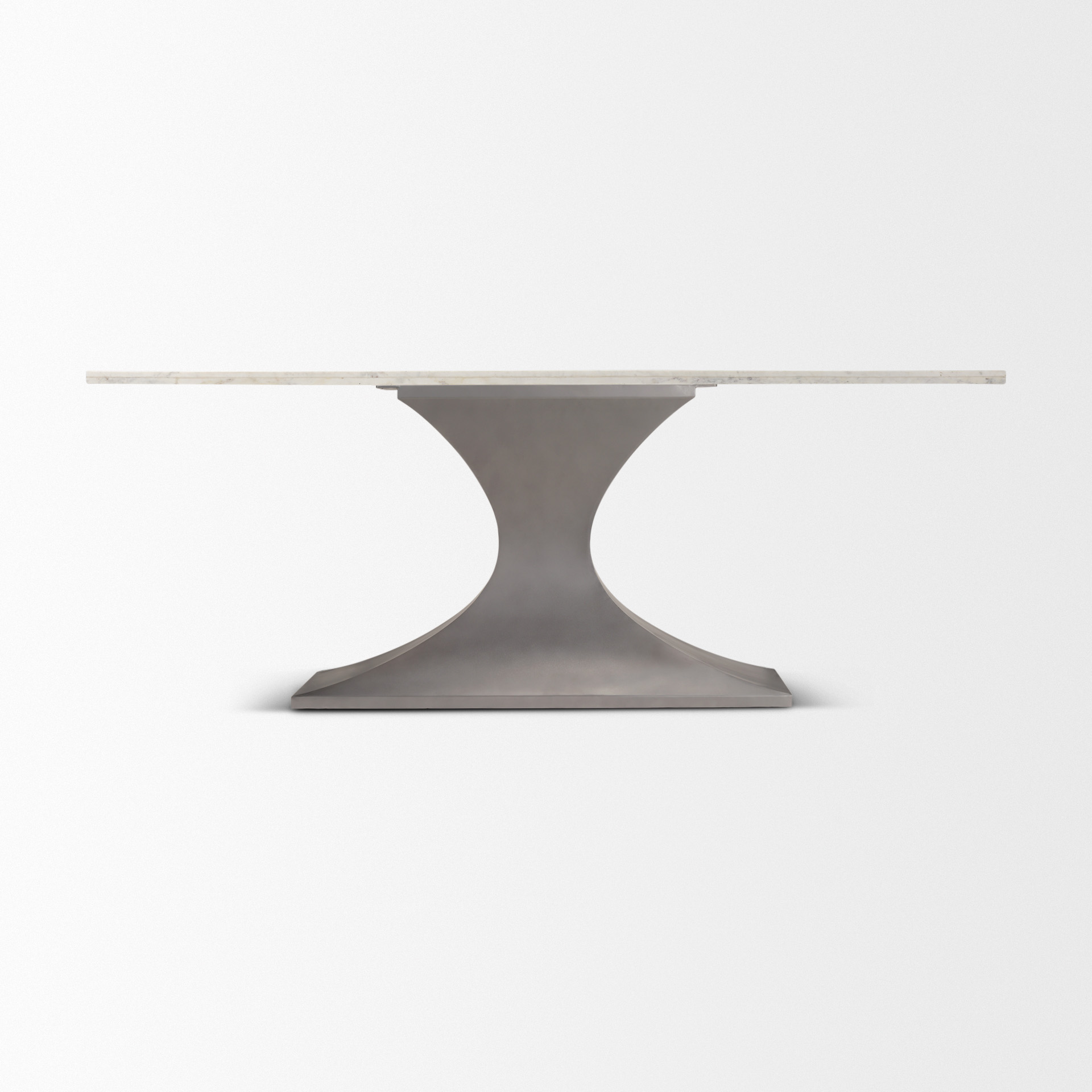 Mercana Maxton Dining Table - White, Metal
