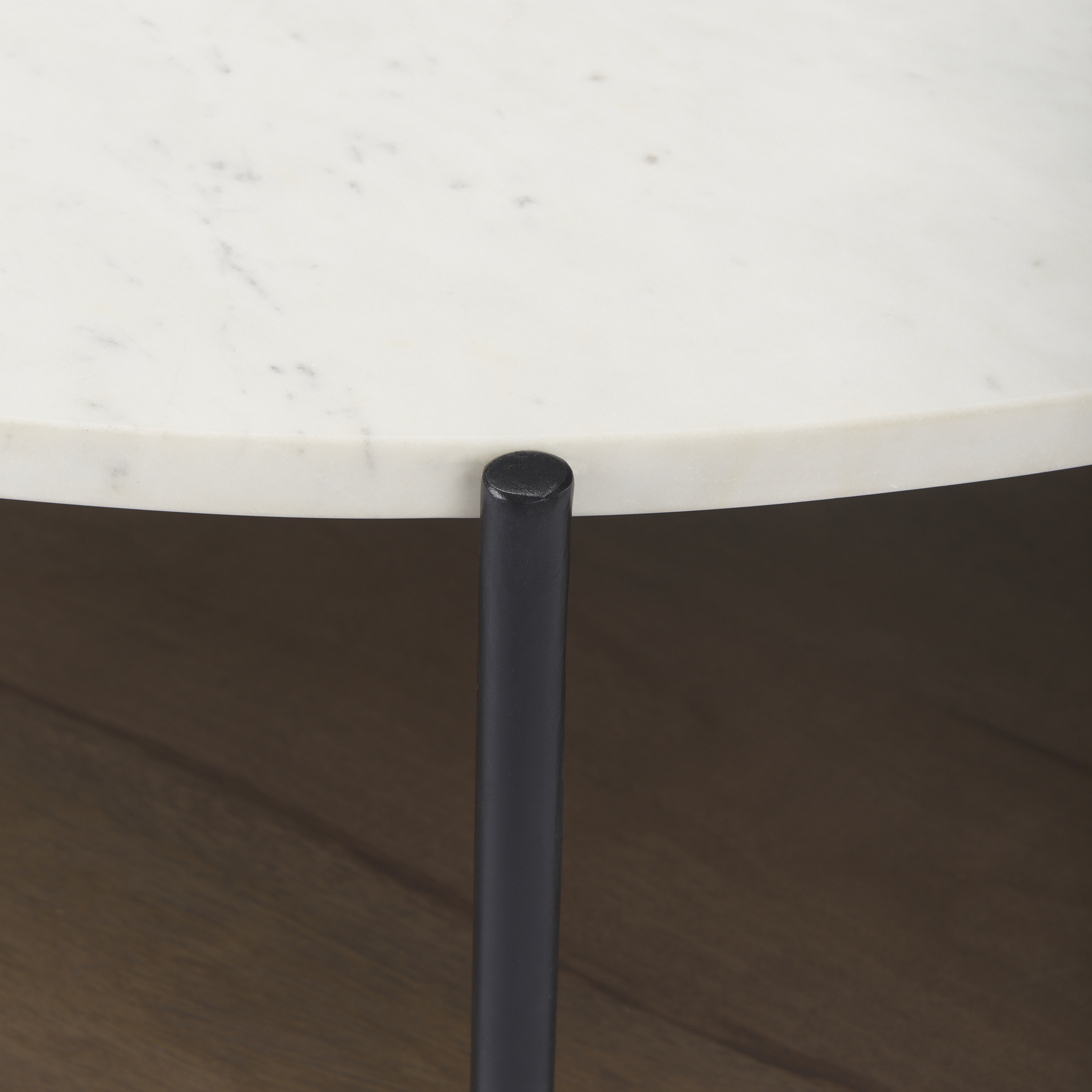 Mercana Larkin Round Coffee Table - White, Wood