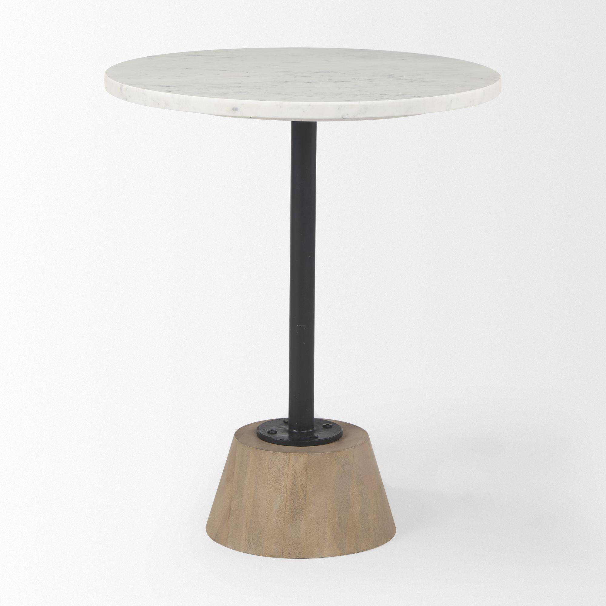 Mercana Maxwell Round End Table - White