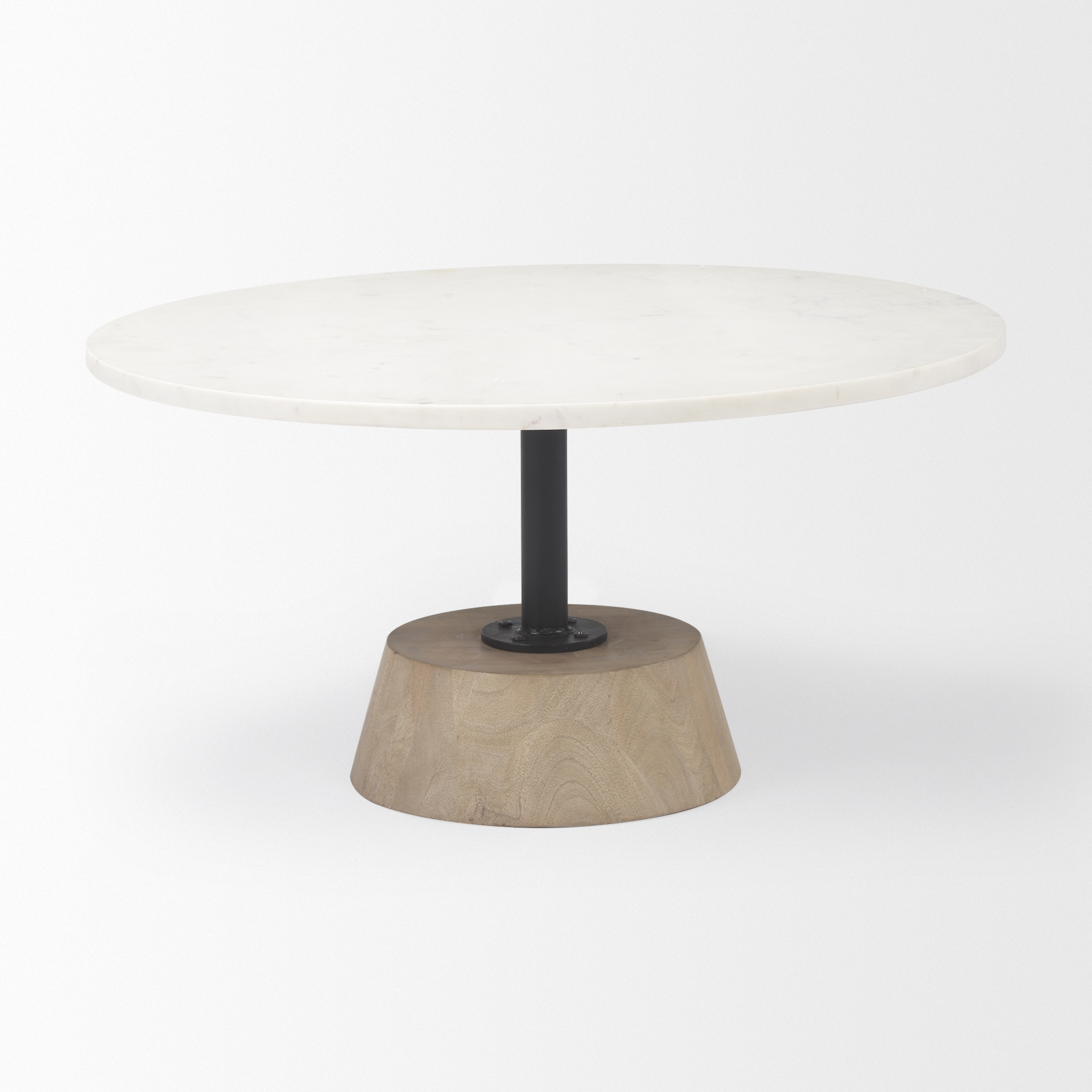 Mercana Maxwell Coffee Table - Black/Brown/White, Stone