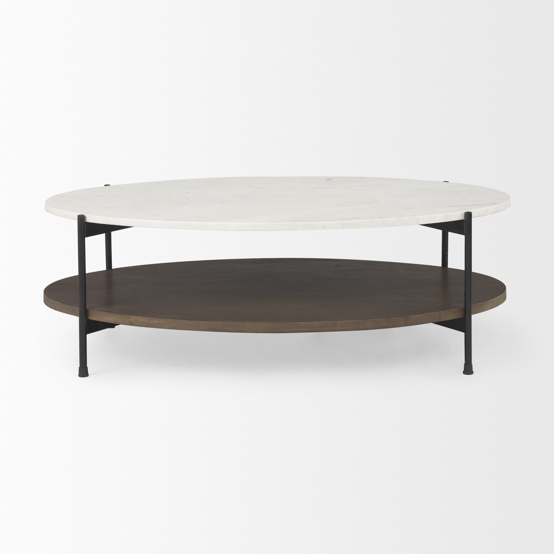 Mercana Larkin Oval Coffee Table - White, Wood