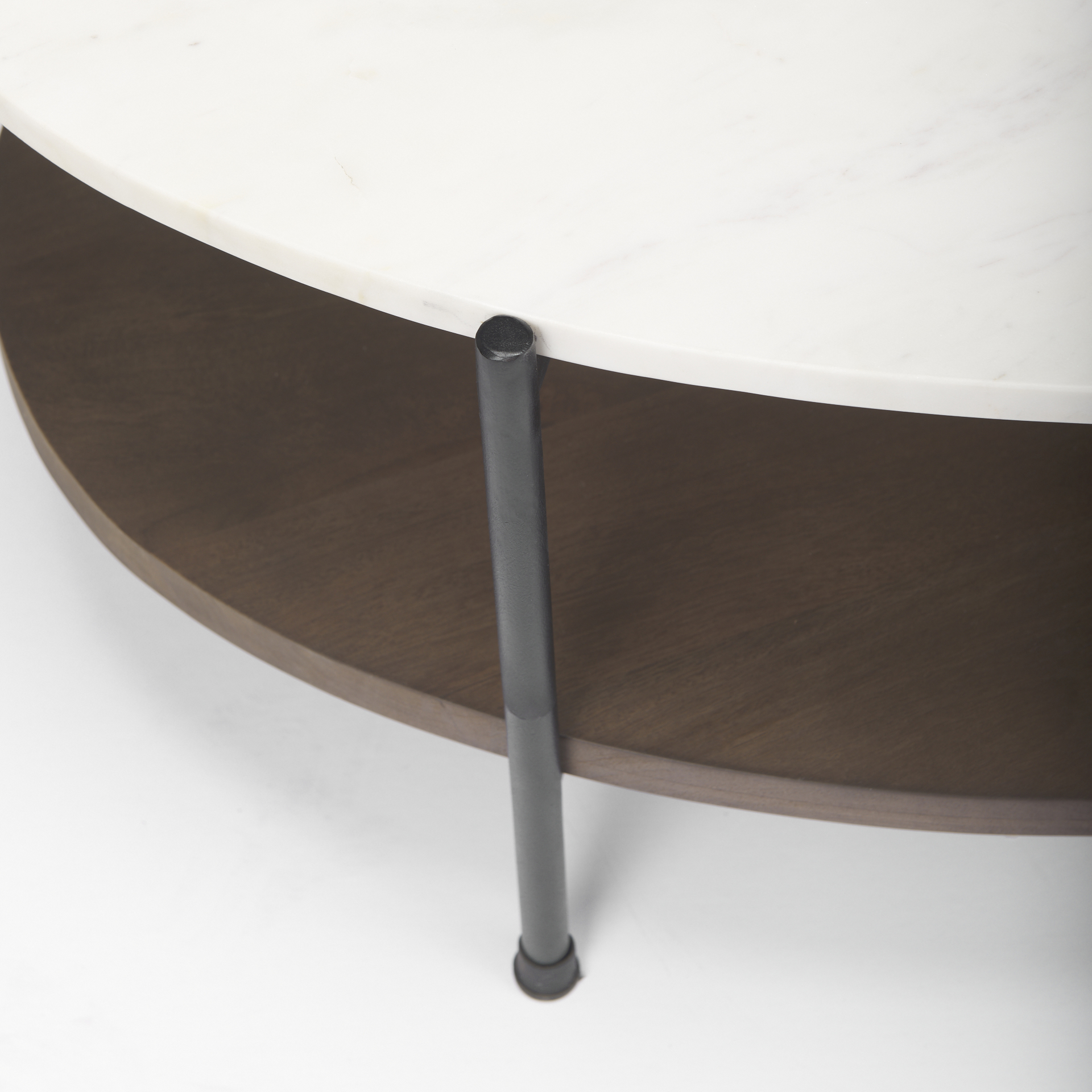 Mercana Larkin Oval Coffee Table - White, Wood