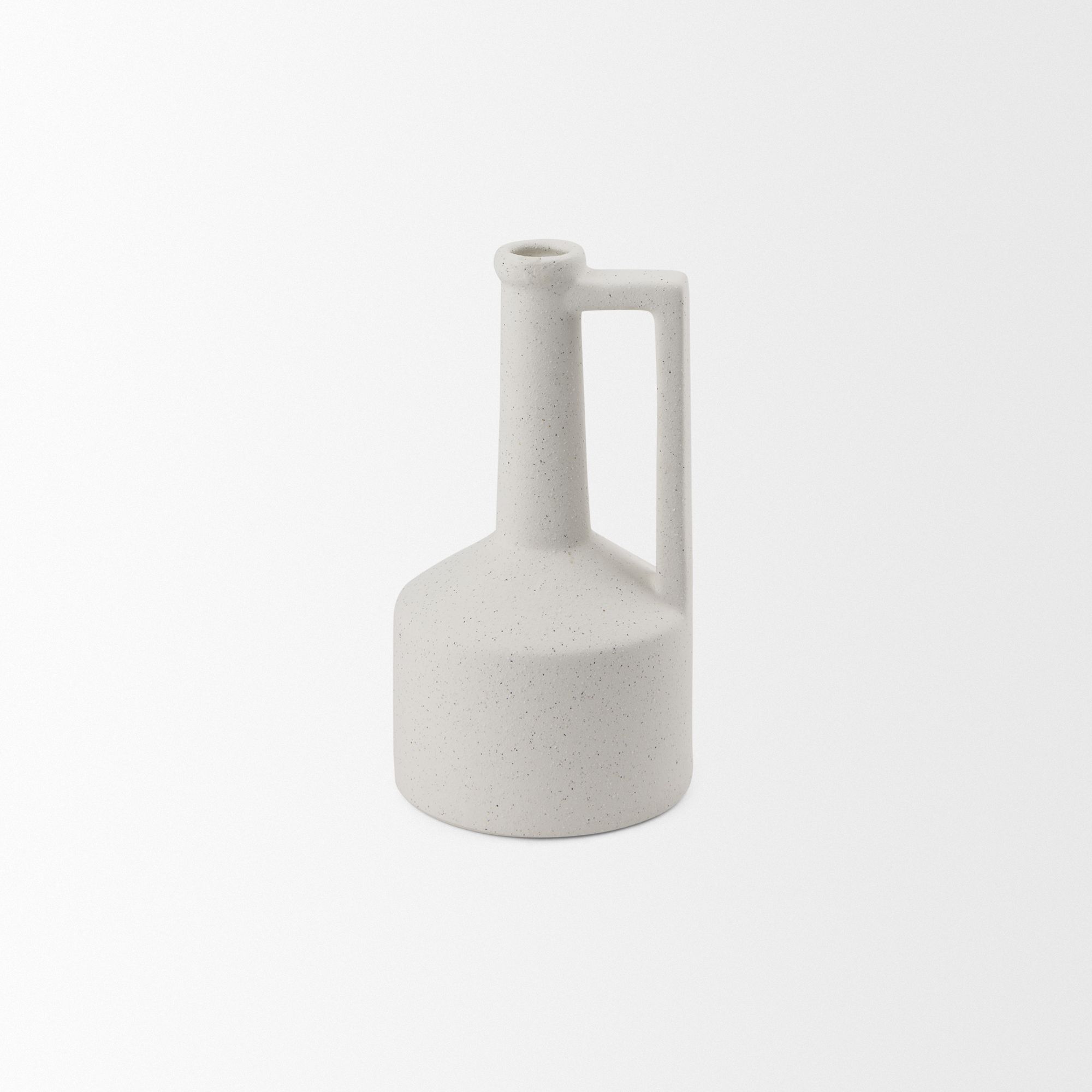 Mercana Burton Small Ceramic Jug Vase - White