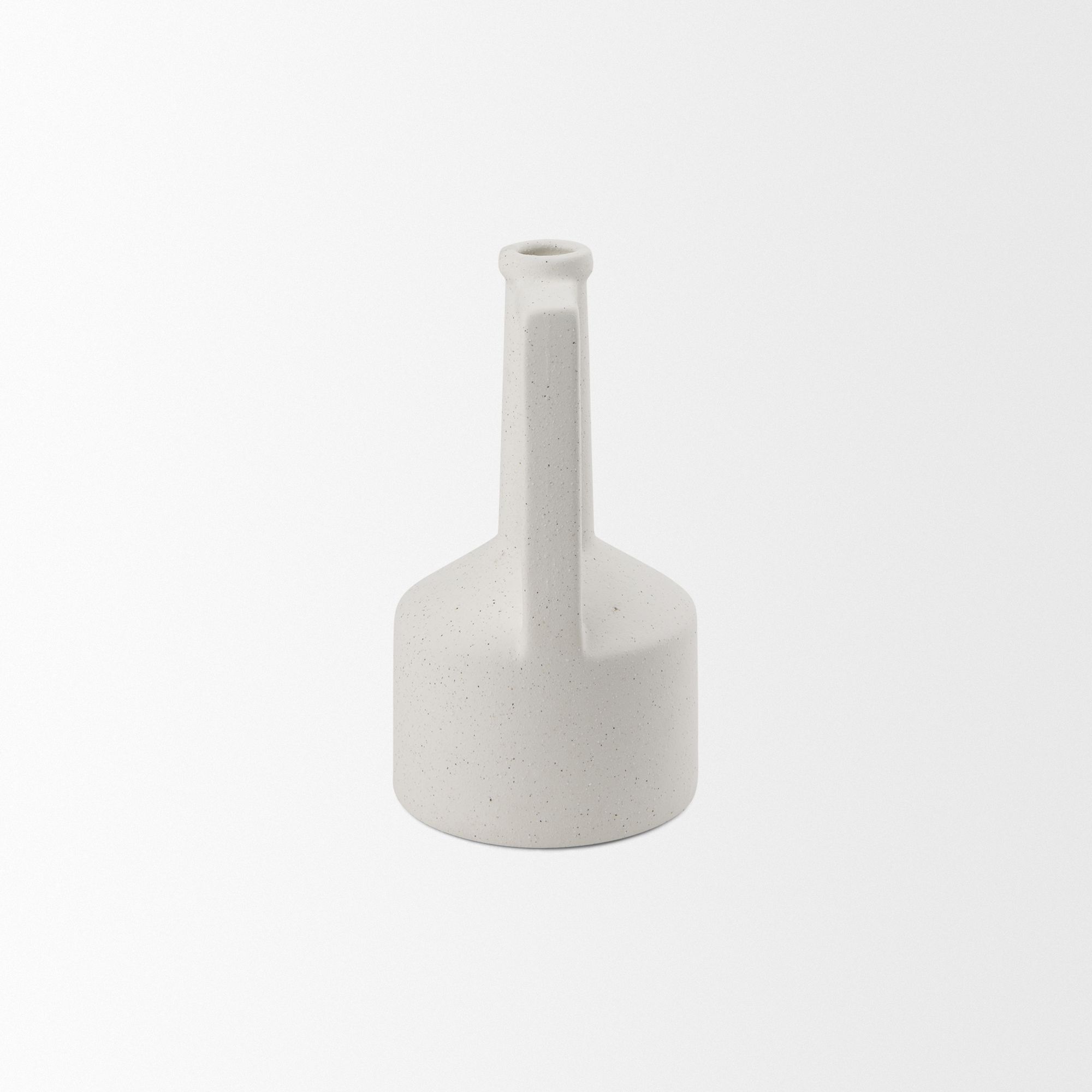 Mercana Burton Small Ceramic Jug Vase - White