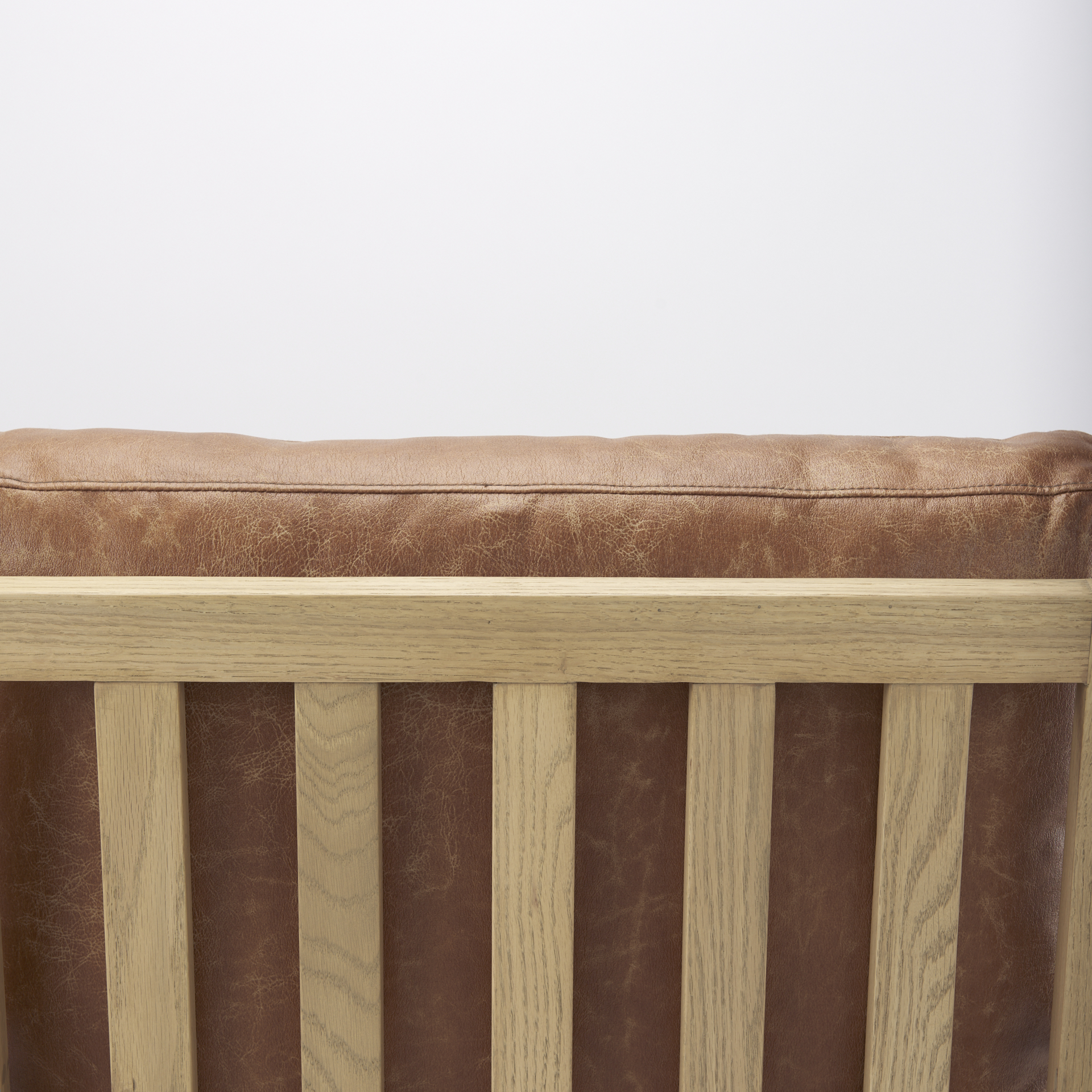 Mercana Raeleigh Leather Accent Chair - Tan, Fabric