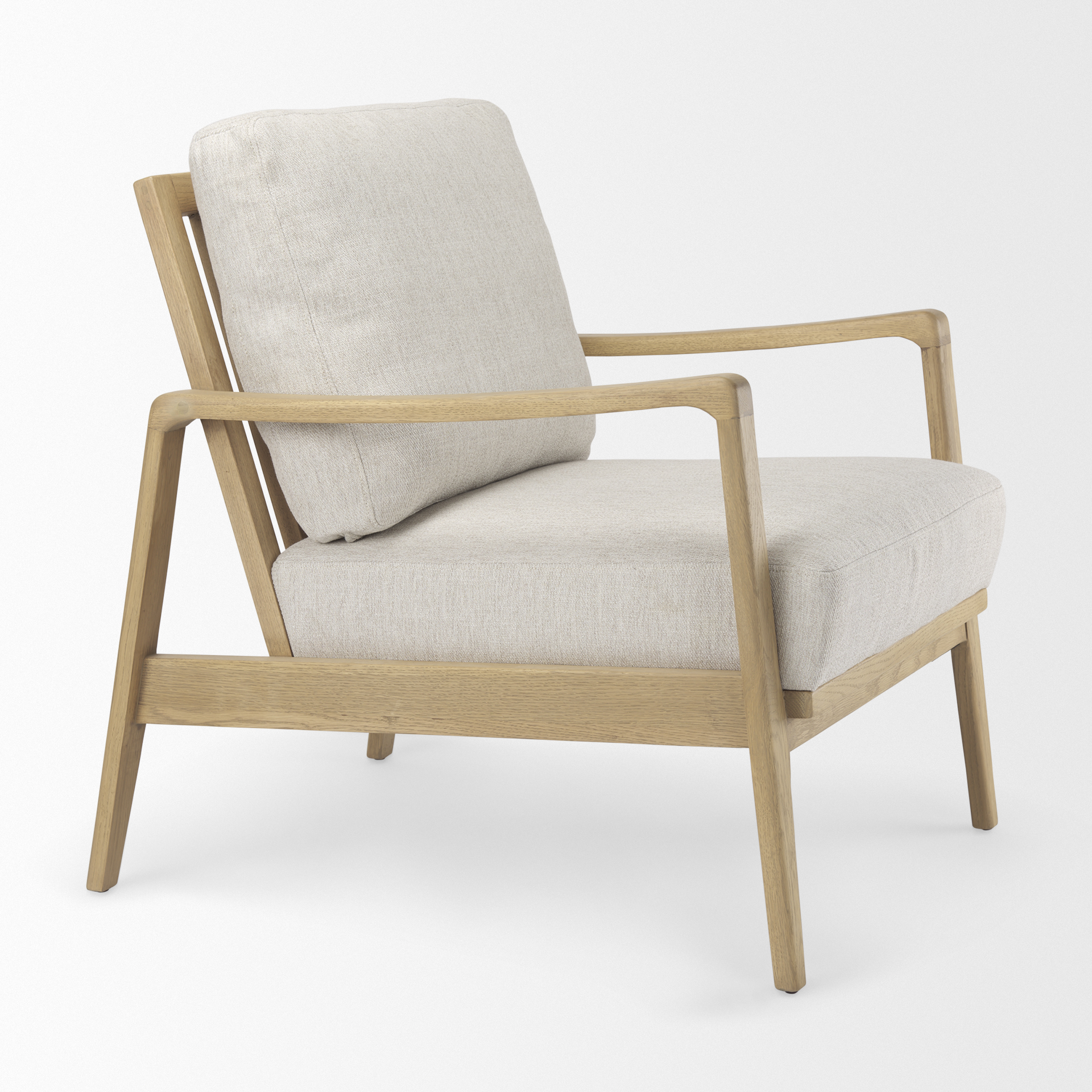Mercana Raeleigh Upholstered Accent Chair - Cream, Fabric