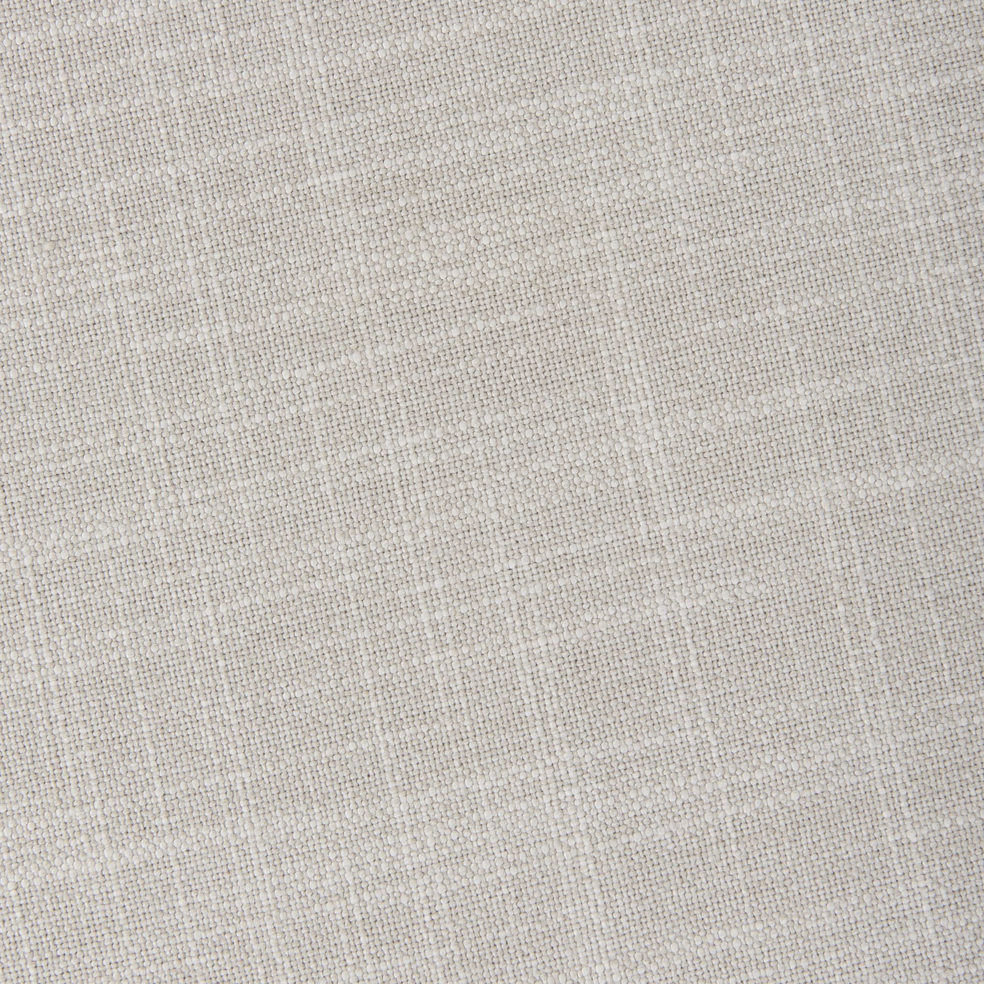 Mercana - Colburne Cream Fabric with Brown Wood Round Ottoman