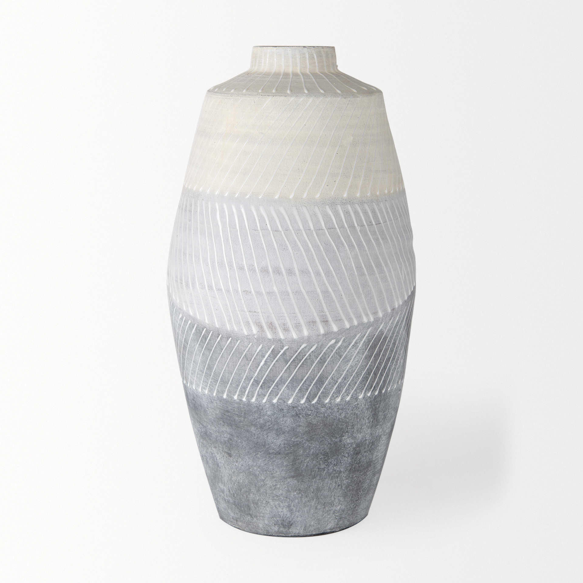 Mercana Blume Large Vase - Gray/White, Ceramic