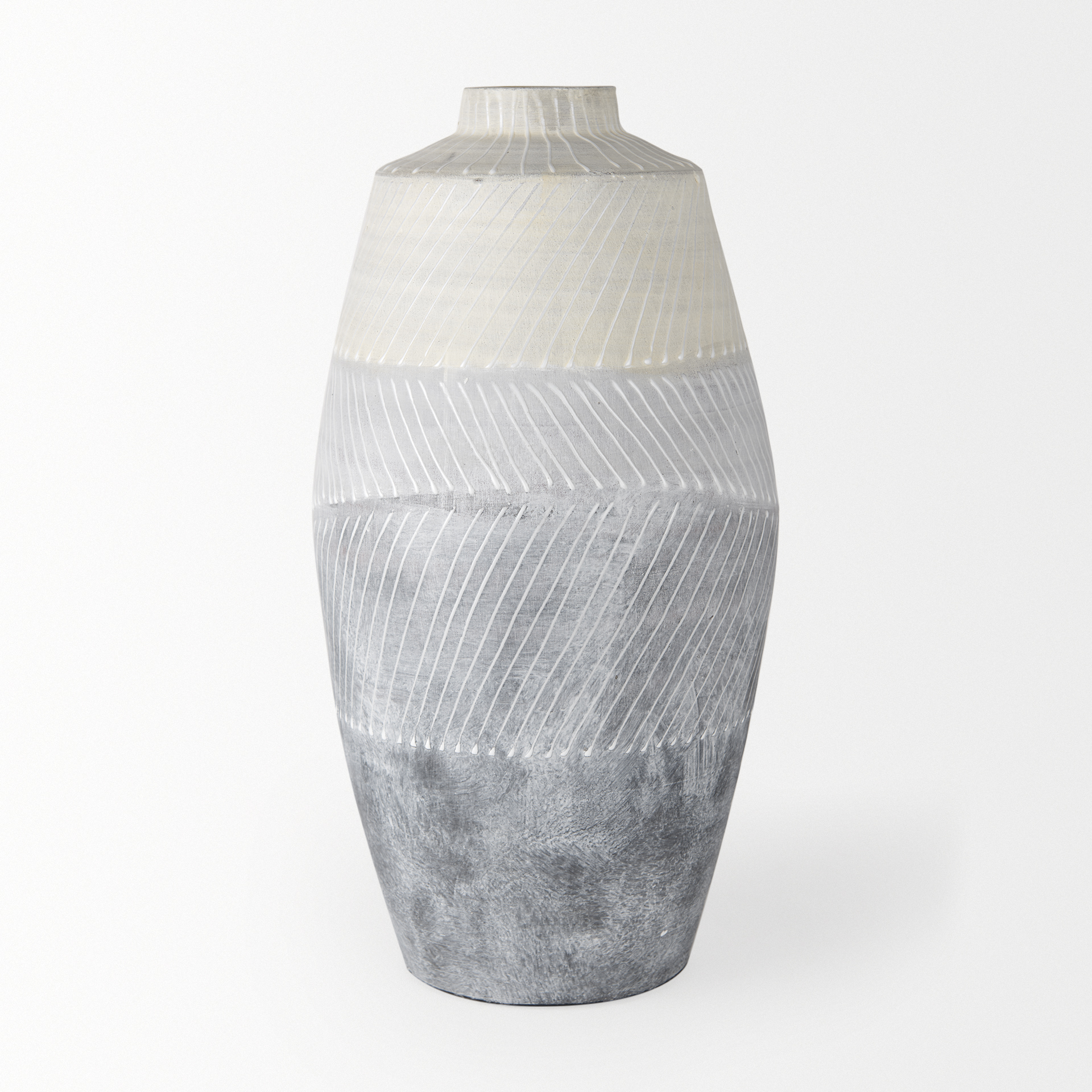 Mercana Blume Large Vase - Gray/White, Ceramic