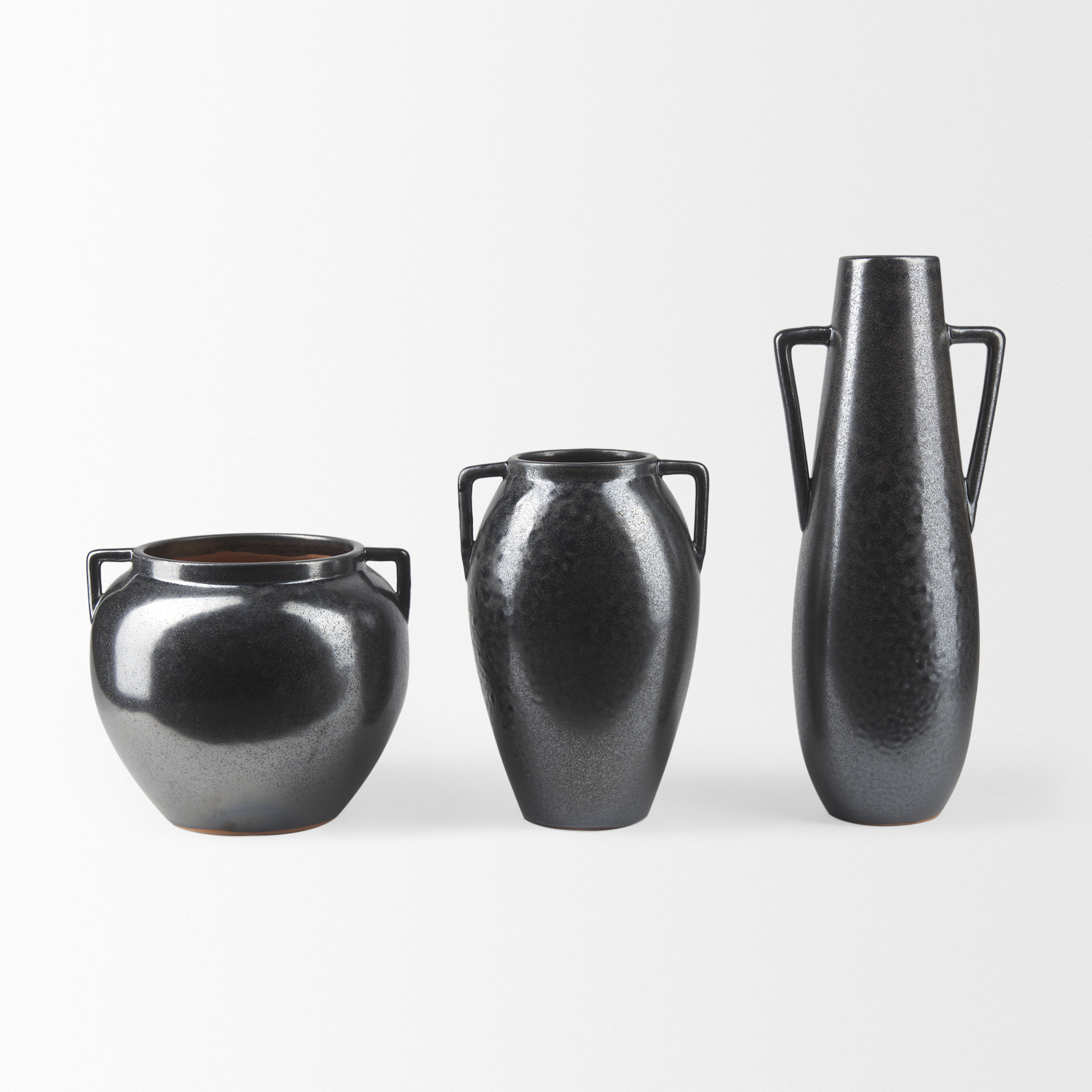 Mercana Kora Vase - Dark Metallic, H8,5"