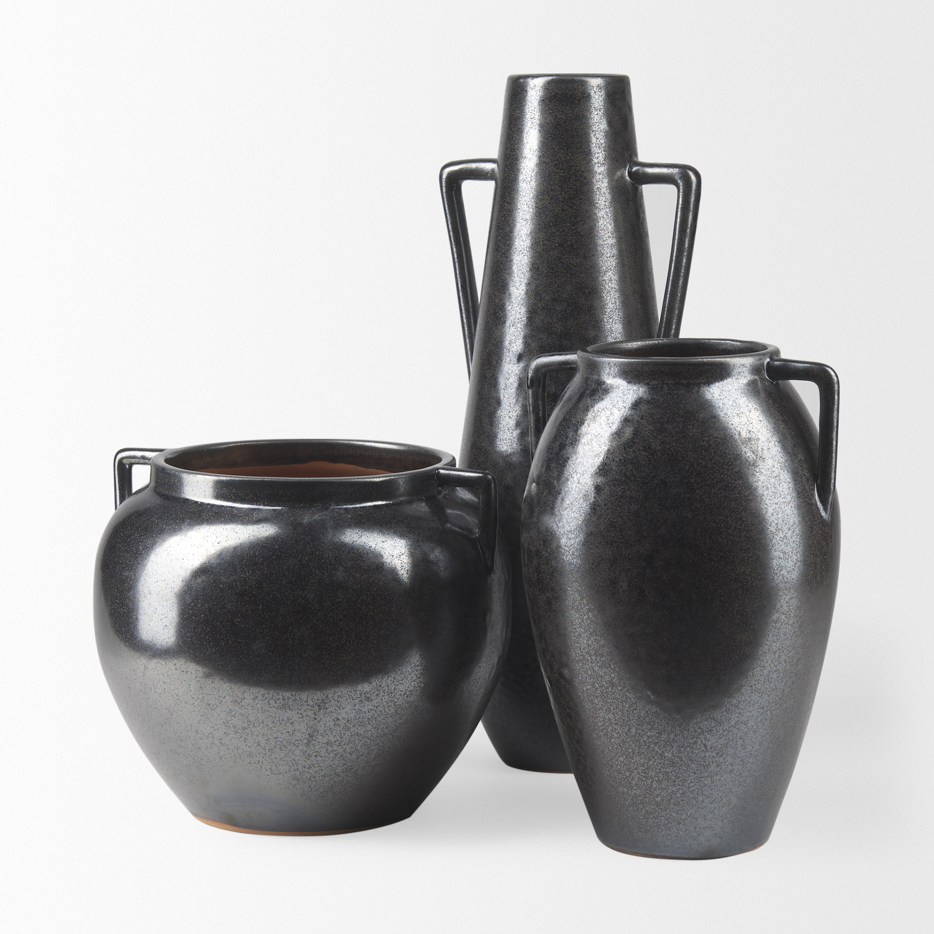Mercana Kora Vase - Dark Metallic, H8,5"