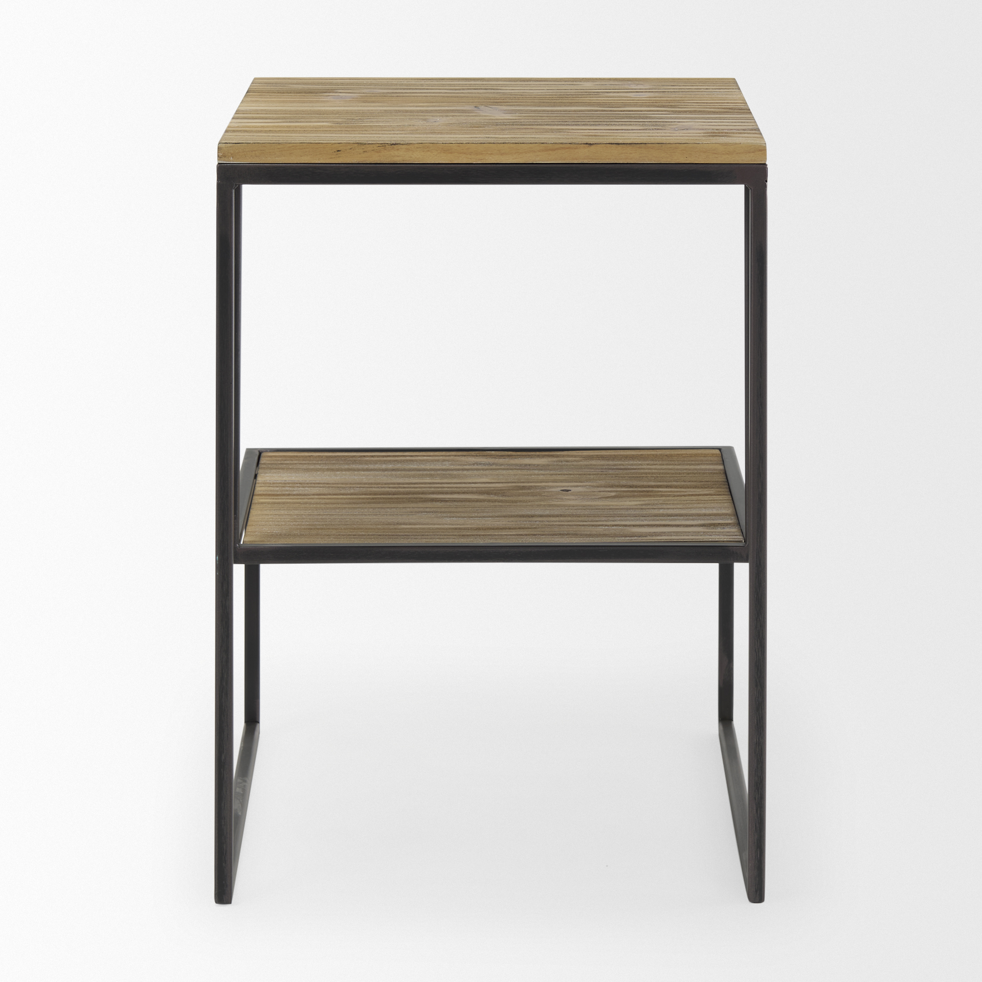 Mercana Ronin Square Accent Table - Brown, Wood